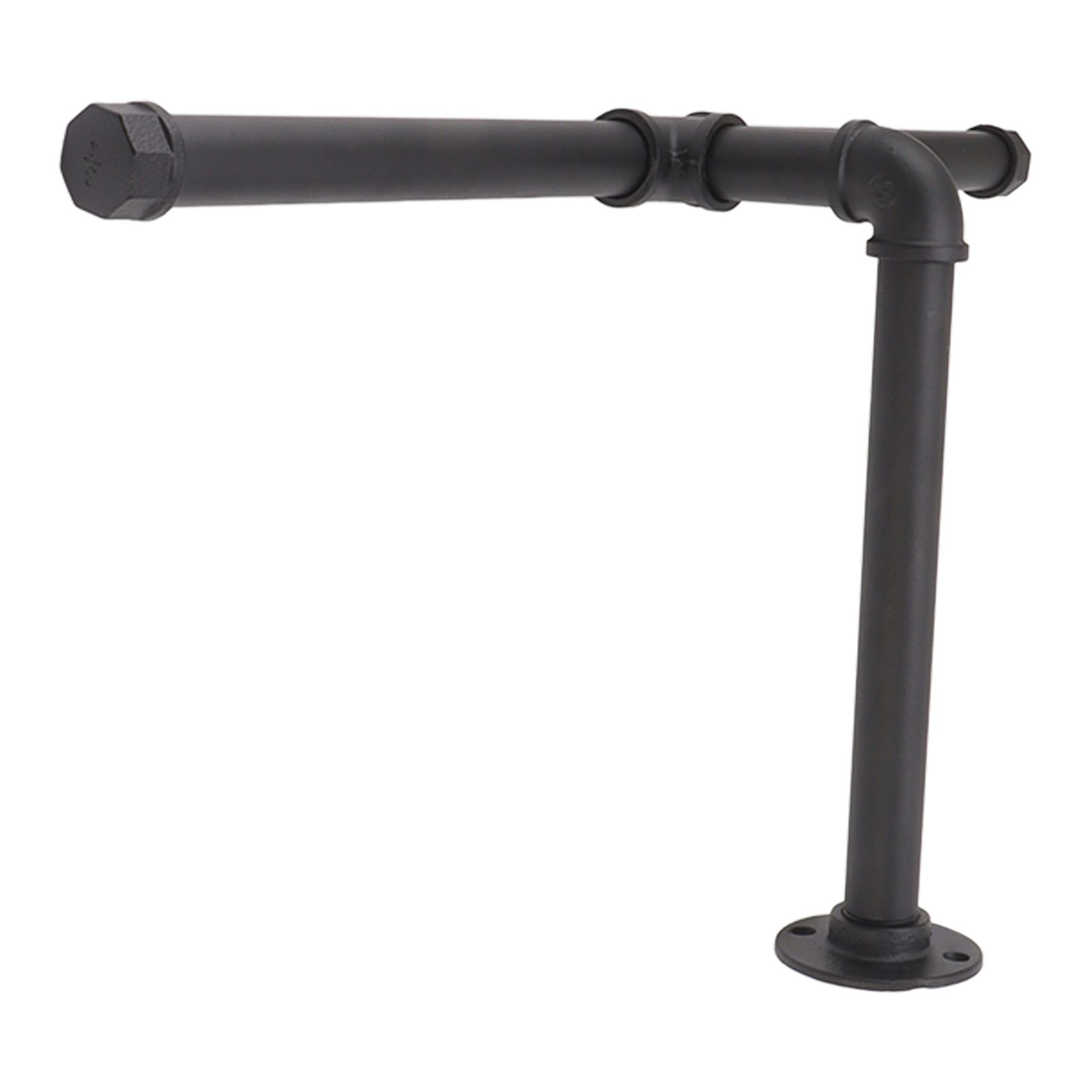Wall Mount Clothes Rack Floating Iron Pipe Coat Hat Rack Multifunctional Clothing Hanger Black - Image 6