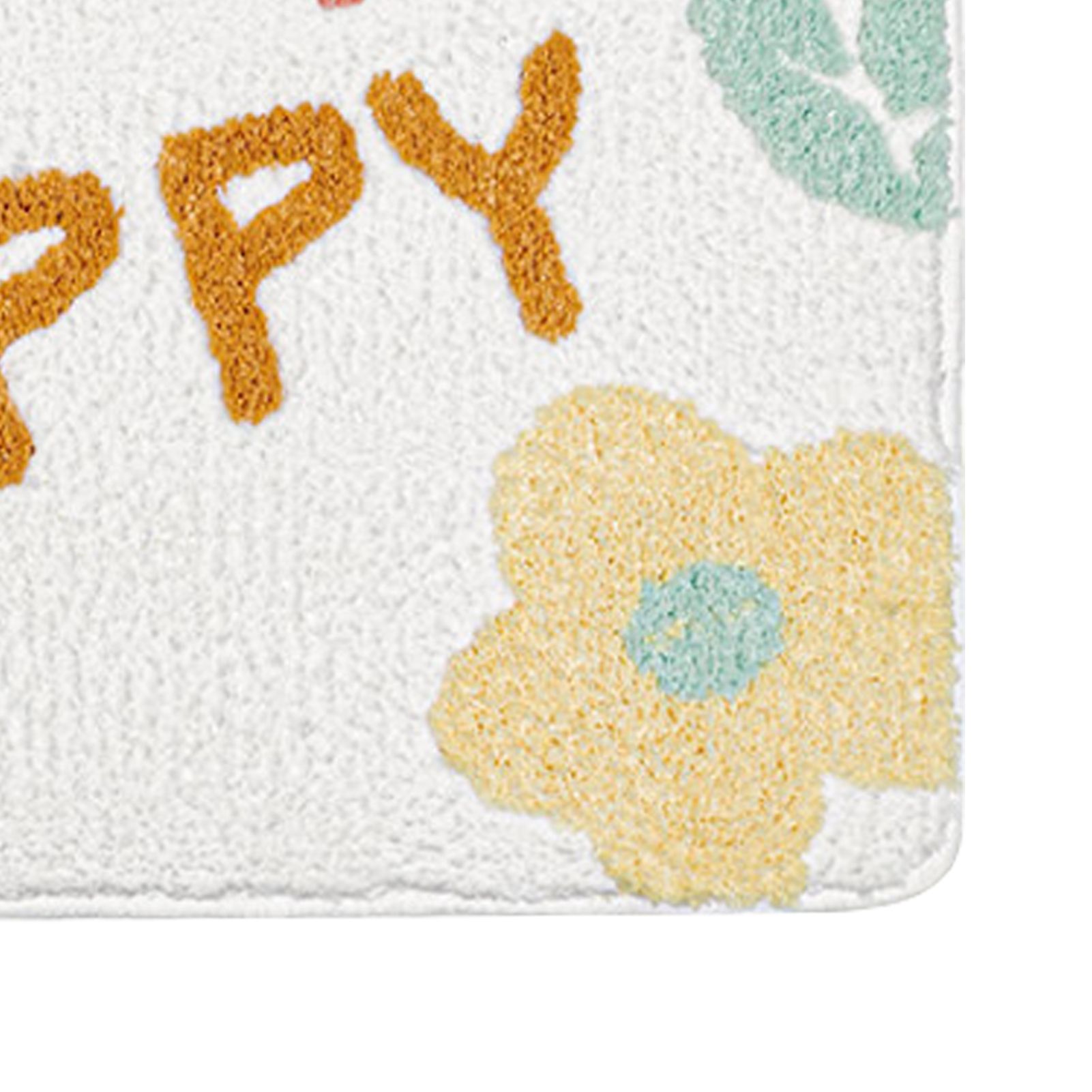 Bath Mat Cute Cartoon Soft Slip Resistance Highly Absorbent Bath Rug for Bathroom Bedroom Kitchen White - Image 7