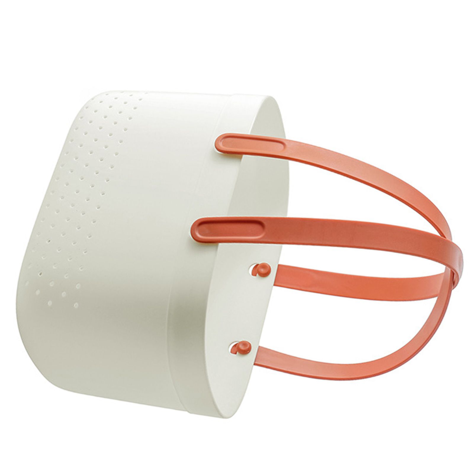 Portable Shower Basket with Ventilation Holes Large Capacity Plastic Portable Storage Basket with Handles for Bathroom White - Image 3