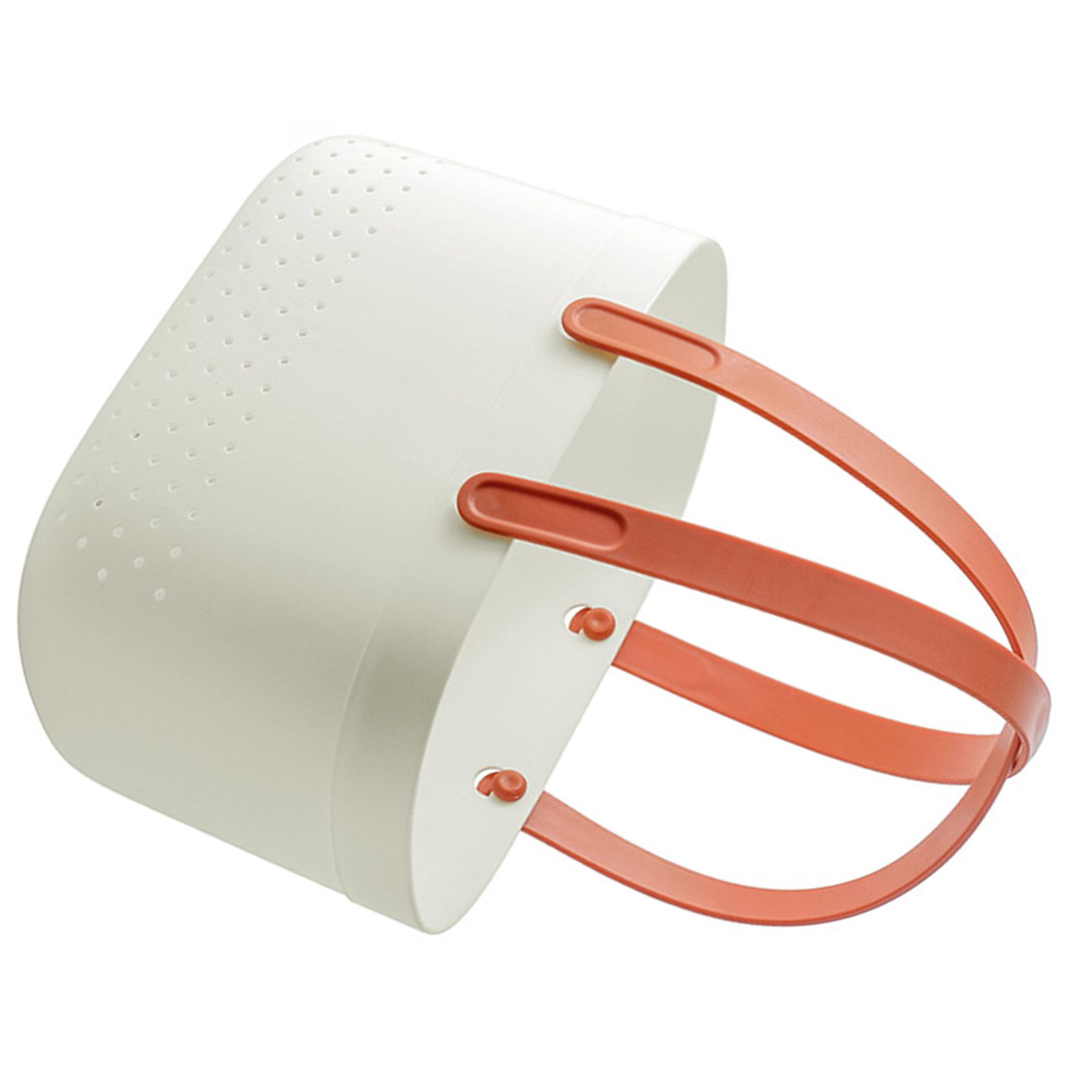 Portable Shower Basket with Ventilation Holes Large Capacity Plastic Portable Storage Basket with Handles for Bathroom White - Image 8