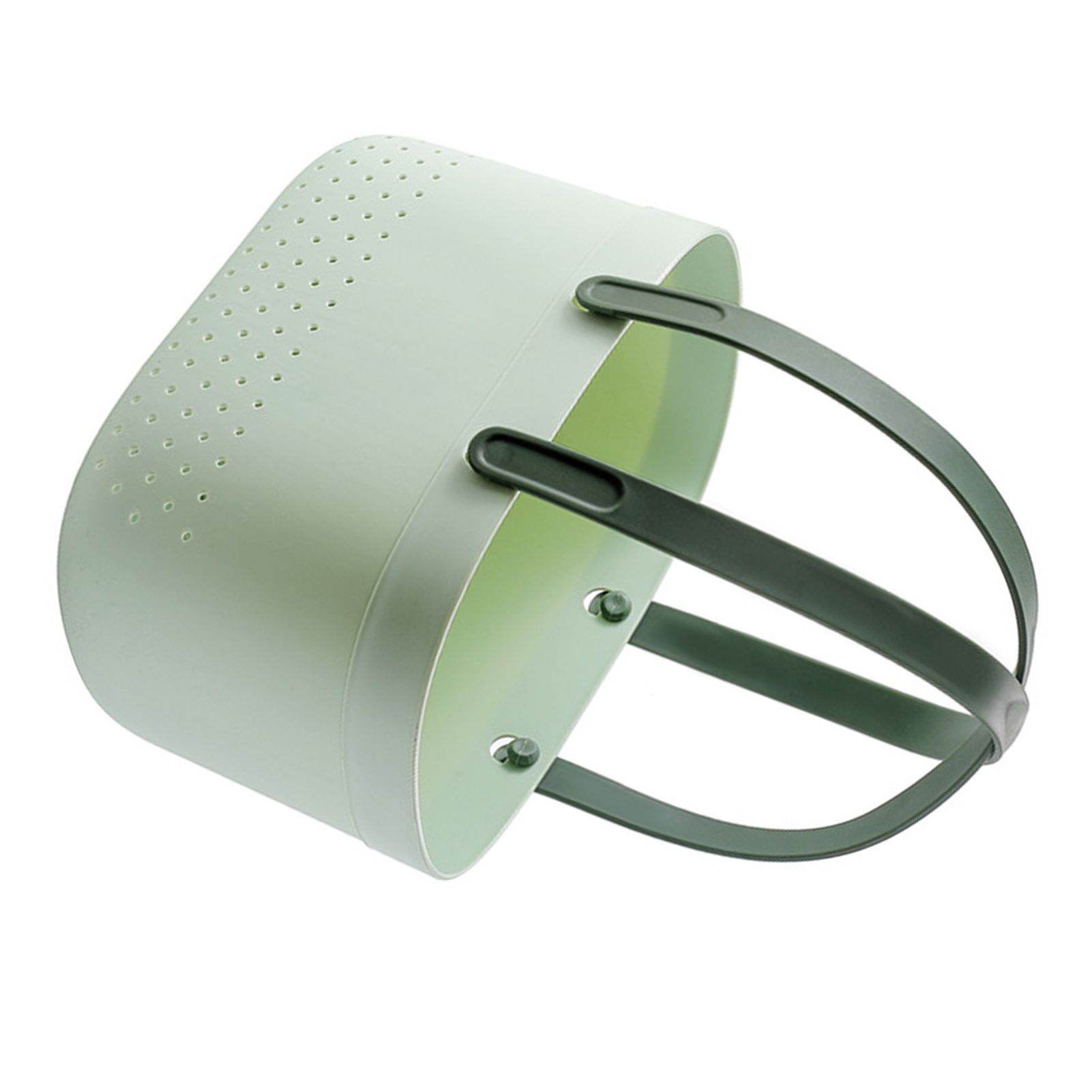 Portable Shower Basket with Ventilation Holes Large Capacity Plastic Portable Storage Basket with Handles for Bathroom Green - Image 3