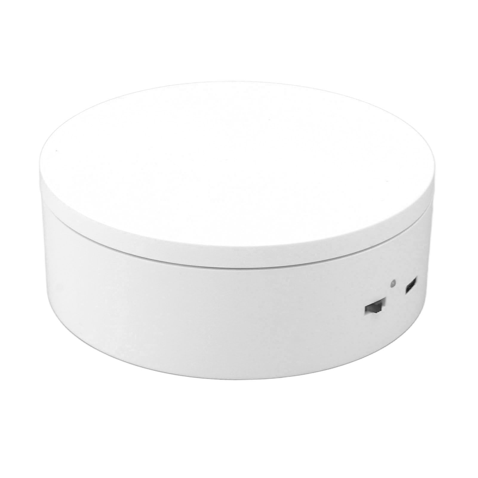 Electric Turntable 360 Degree Rotating Product Photography Display Rechargeable Remote Control 3kg Bearing White 13cm Diameter - Image 4