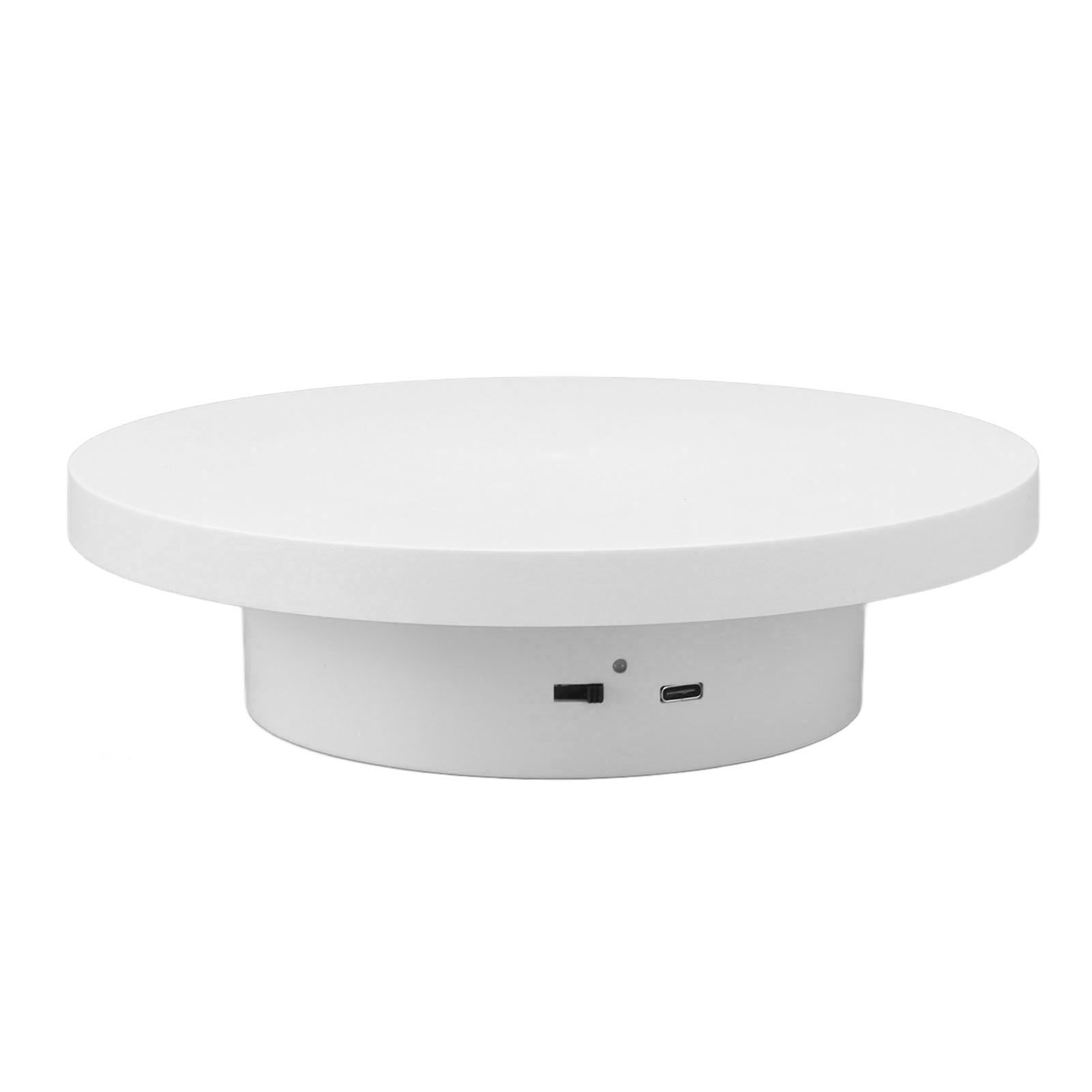 Electric Turntable 360 Degree Rotating Product Photography Display Rechargeable Remote Control 3kg Bearing White 15cm Diameter - Image 4