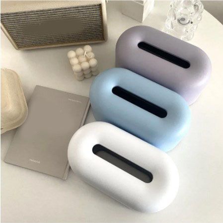 Nordic Ins Plastic Tissue Box Simple Paper Holder Dispenser Home Storage Case for Home Dormitory Bedroom Coffee Table Restaurant Sky Blue - Image 5