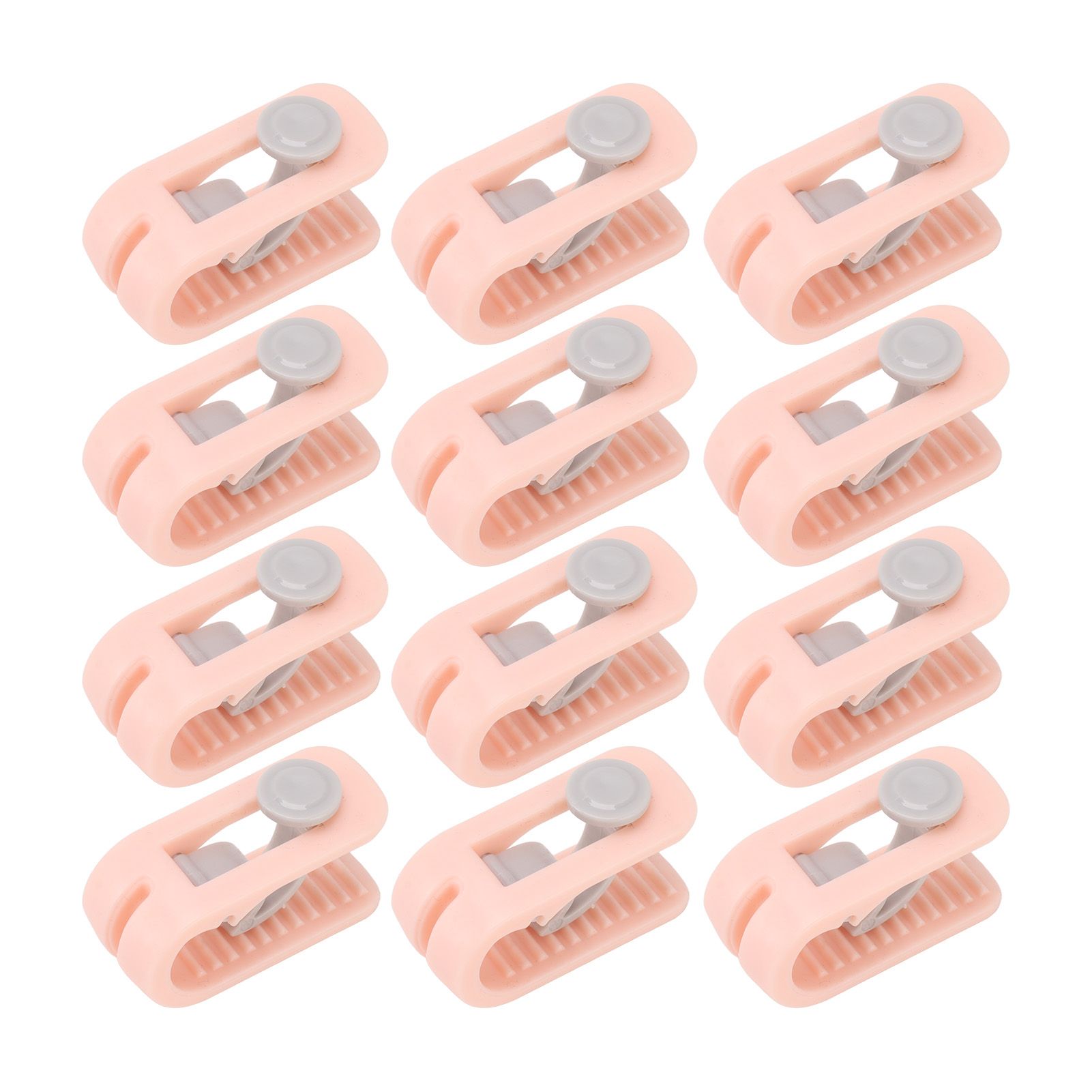 12pcs Bed Sheet Clips Prevent Slip Needleless Safe 180 Degree Closure Universal Quilt Cover Fastener for Home Pink - Image 1