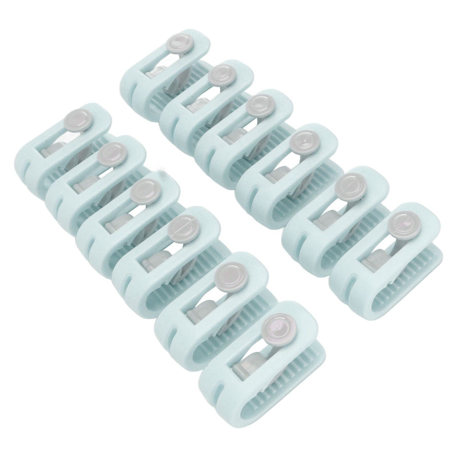 12pcs Bed Sheet Clips Prevent Slip Needleless Safe 180 Degree Closure Universal Quilt Cover Fastener for Home Green - Image 4