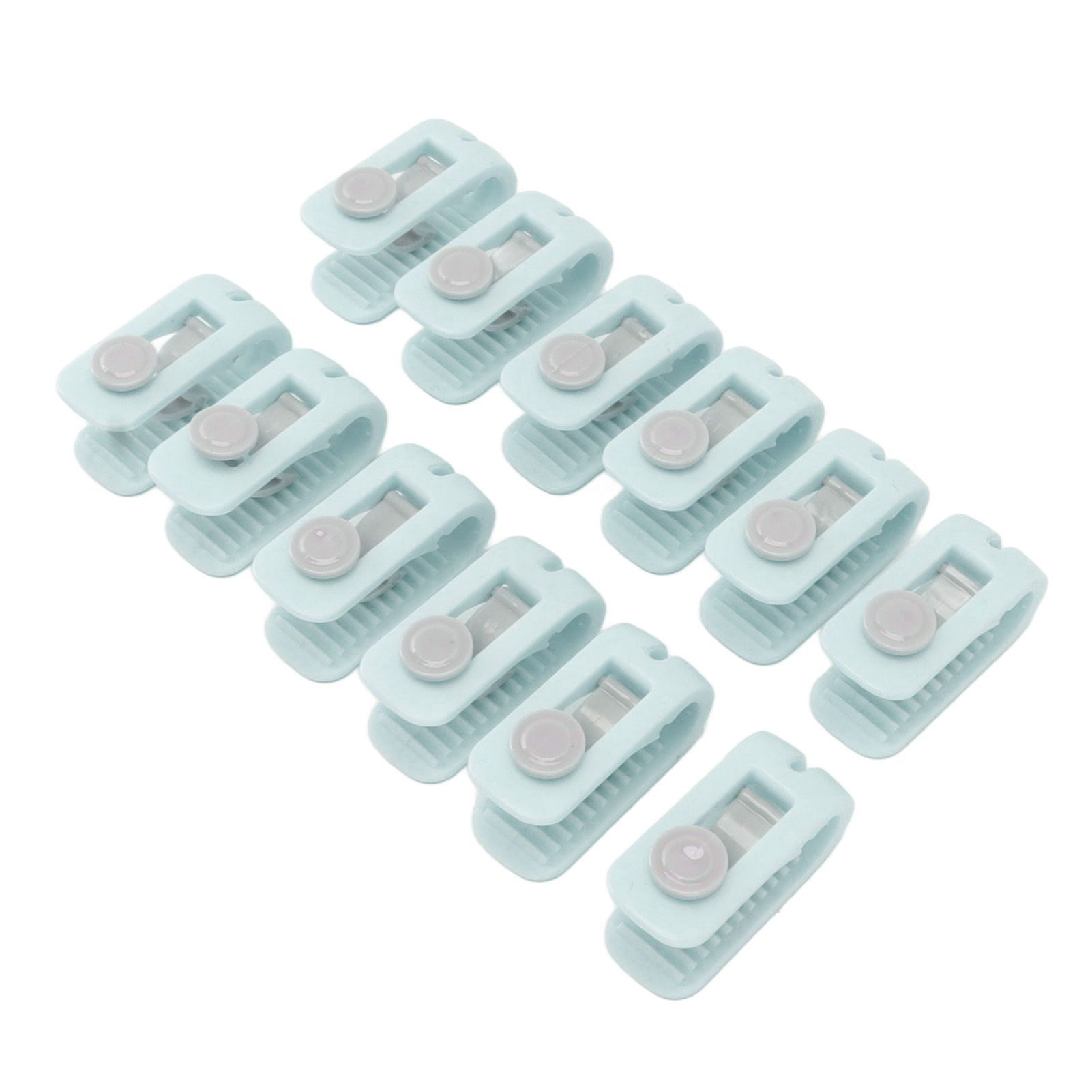 12pcs Bed Sheet Clips Prevent Slip Needleless Safe 180 Degree Closure Universal Quilt Cover Fastener for Home Green - Image 8