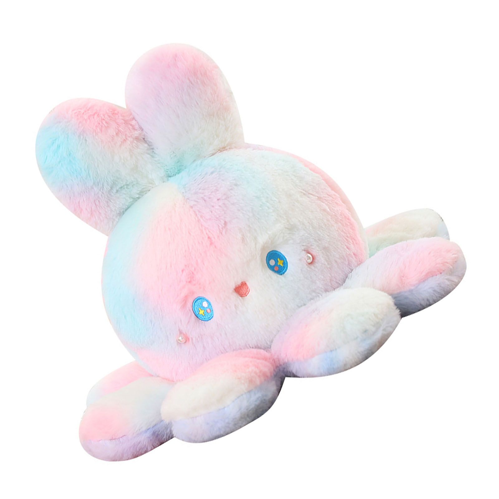 Reversible Octopus Doll Gradient Color Cute Bunny Ear Octopus Plush Toy Double Sided Stuffed Animal Pink Purple 20cm/7.9in - Image 2