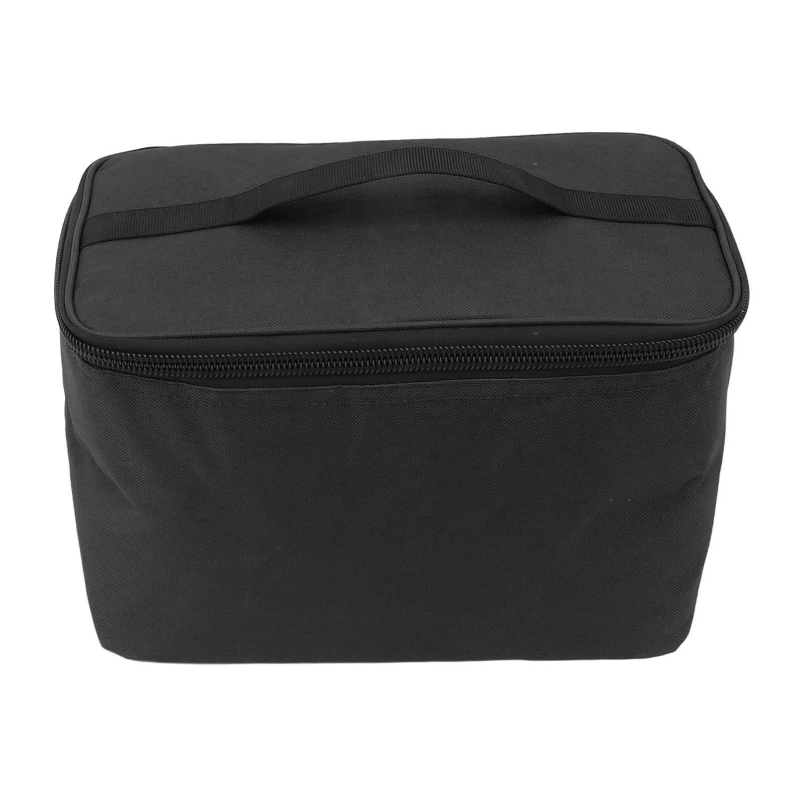 Insulated Grocery Bag Reusable Portable Shopping Collapsible Cooler Food Transport Carrier Oxford Cloth 10L Black - Image 1