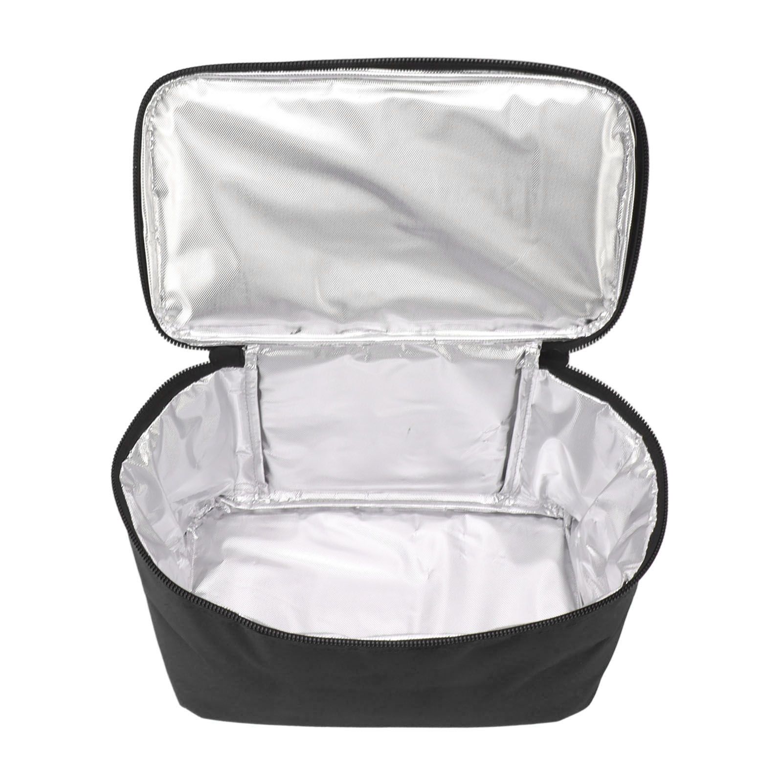 Insulated Grocery Bag Reusable Portable Shopping Collapsible Cooler Food Transport Carrier Oxford Cloth 10L Black - Image 3