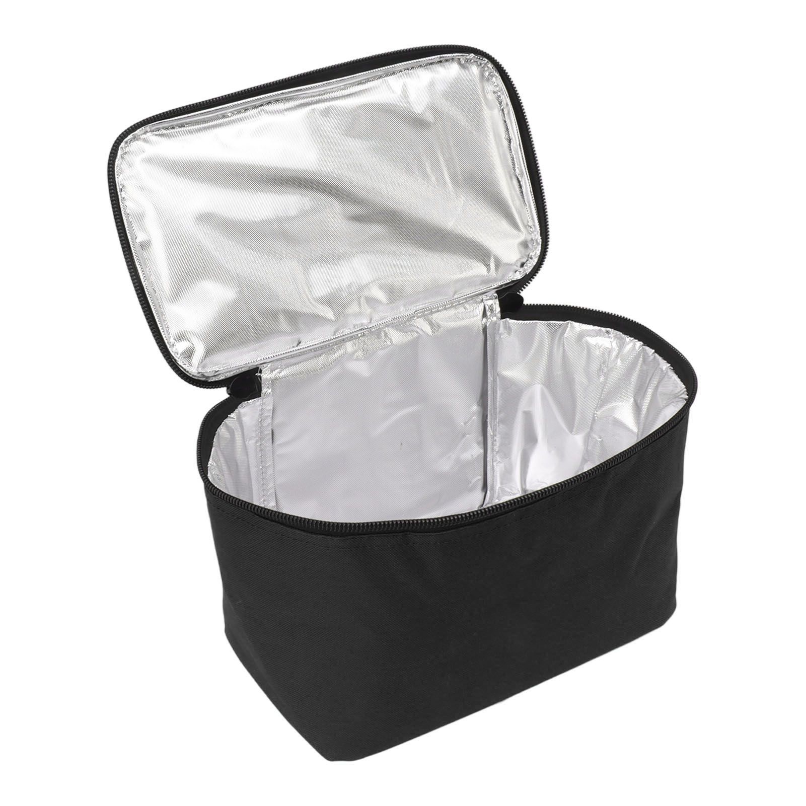 Insulated Grocery Bag Reusable Portable Shopping Collapsible Cooler Food Transport Carrier Oxford Cloth 10L Black - Image 5
