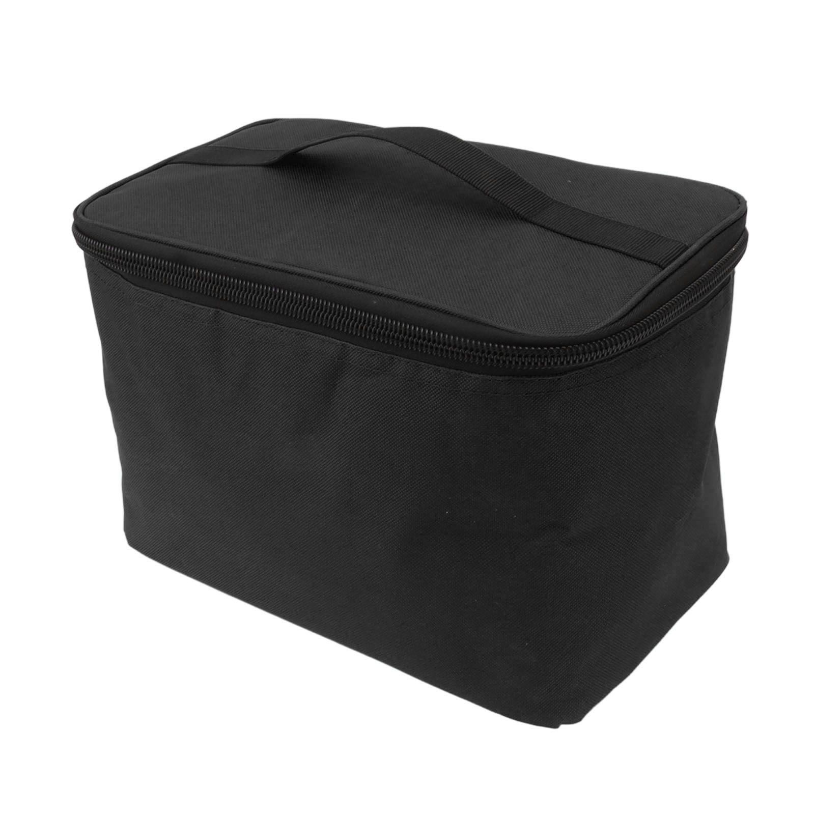 Insulated Grocery Bag Reusable Portable Shopping Collapsible Cooler Food Transport Carrier Oxford Cloth 10L Black - Image 7
