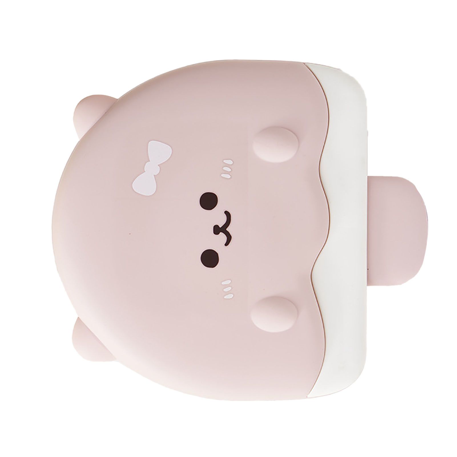 5 Compartment Candy Tray with Lid Cartoon Cute Snack Serving Tray Fruit Tray for Outdoor Picnic Pink Bear - Image 3