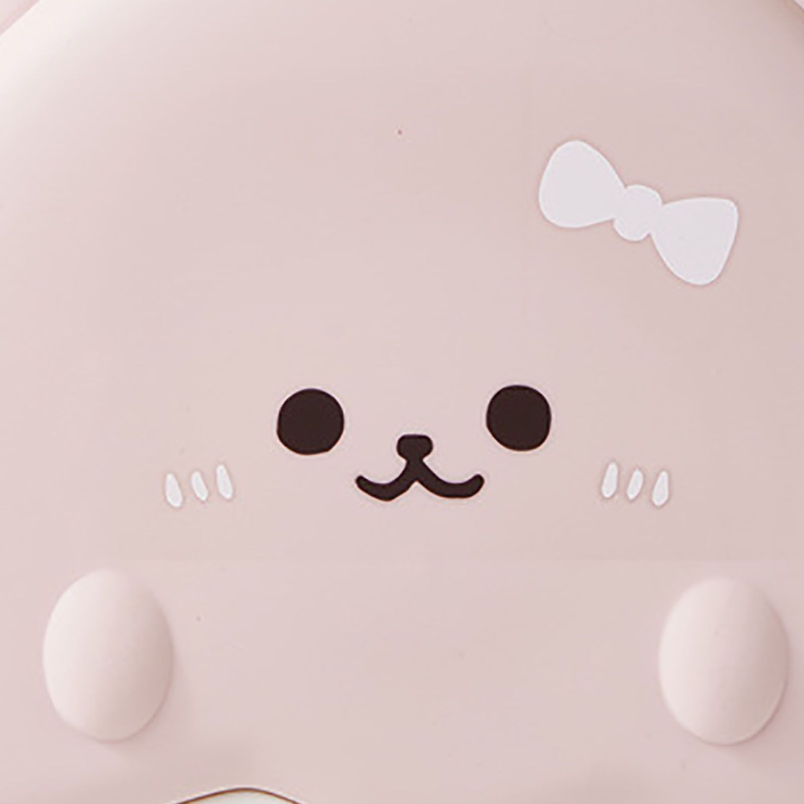 5 Compartment Candy Tray with Lid Cartoon Cute Snack Serving Tray Fruit Tray for Outdoor Picnic Pink Bear - Image 8