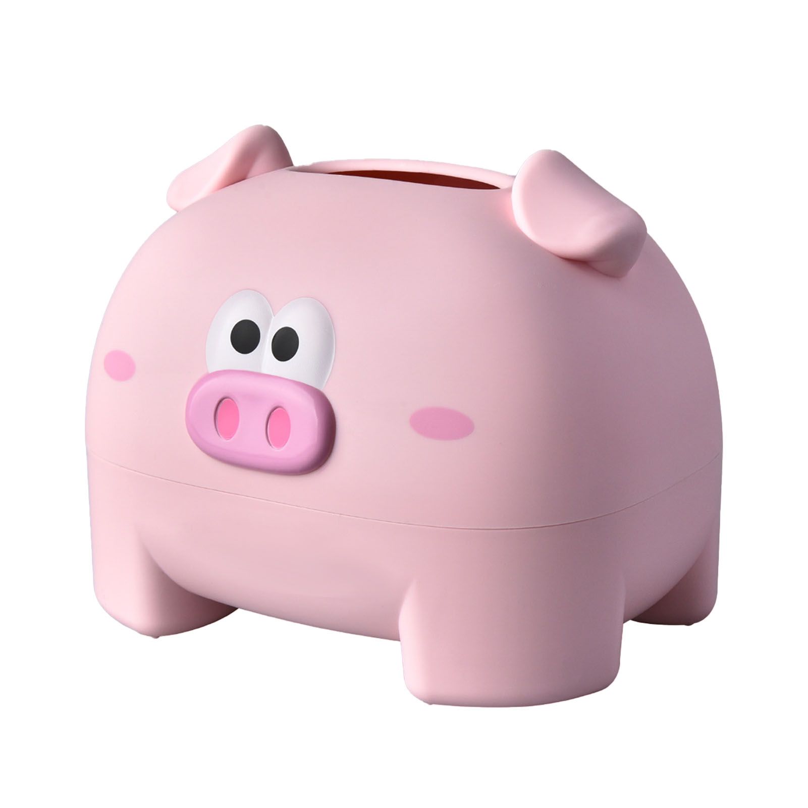 Cute Tissue Storage Box Pig Shaped Decorative Towel Napkin Container Case For Tabletop Pink - Image 1