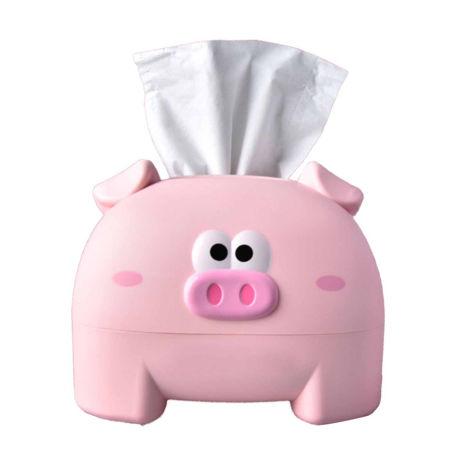 Cute Tissue Storage Box Pig Shaped Decorative Towel Napkin Container Case For Tabletop Pink - Image 3
