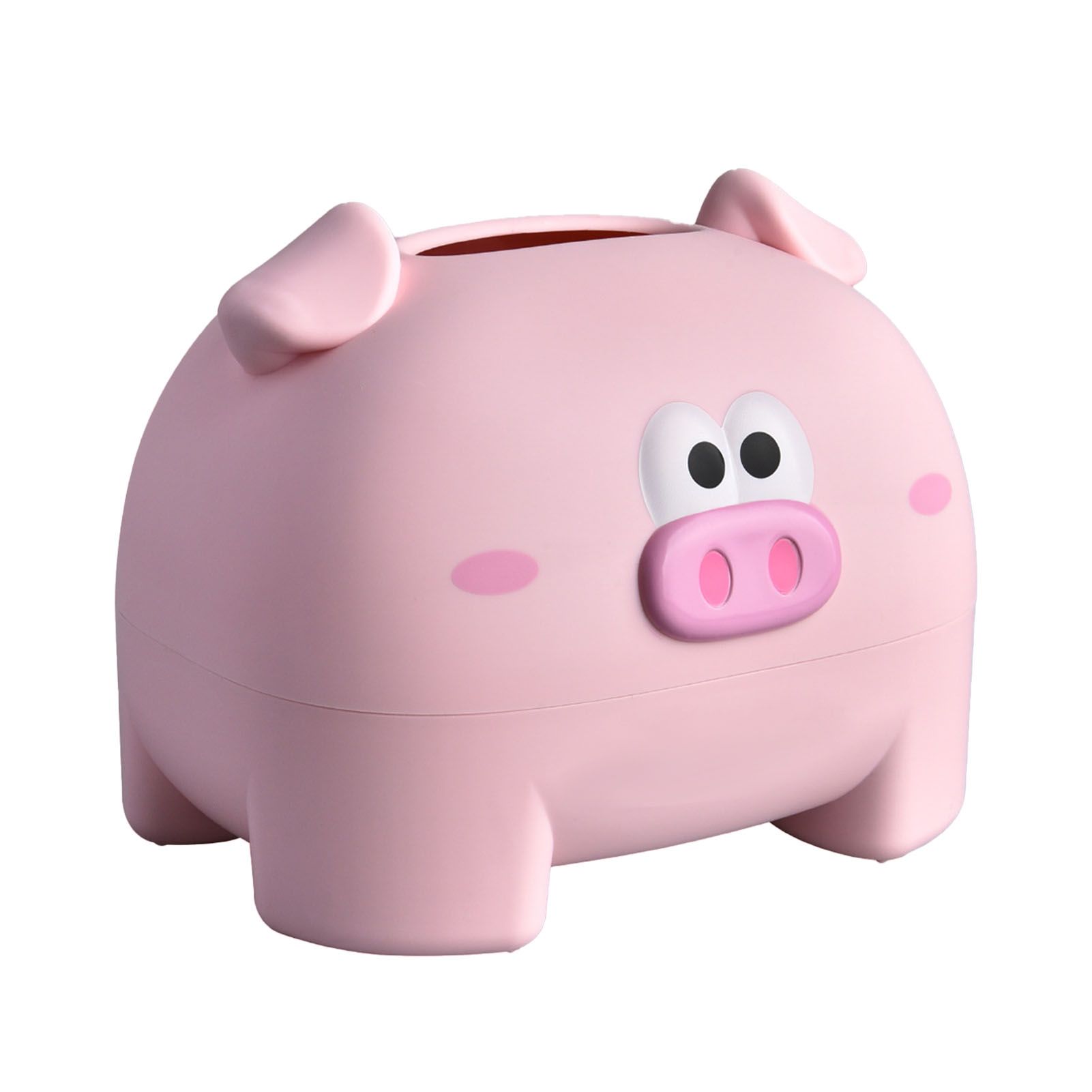 Cute Tissue Storage Box Pig Shaped Decorative Towel Napkin Container Case For Tabletop Pink - Image 4