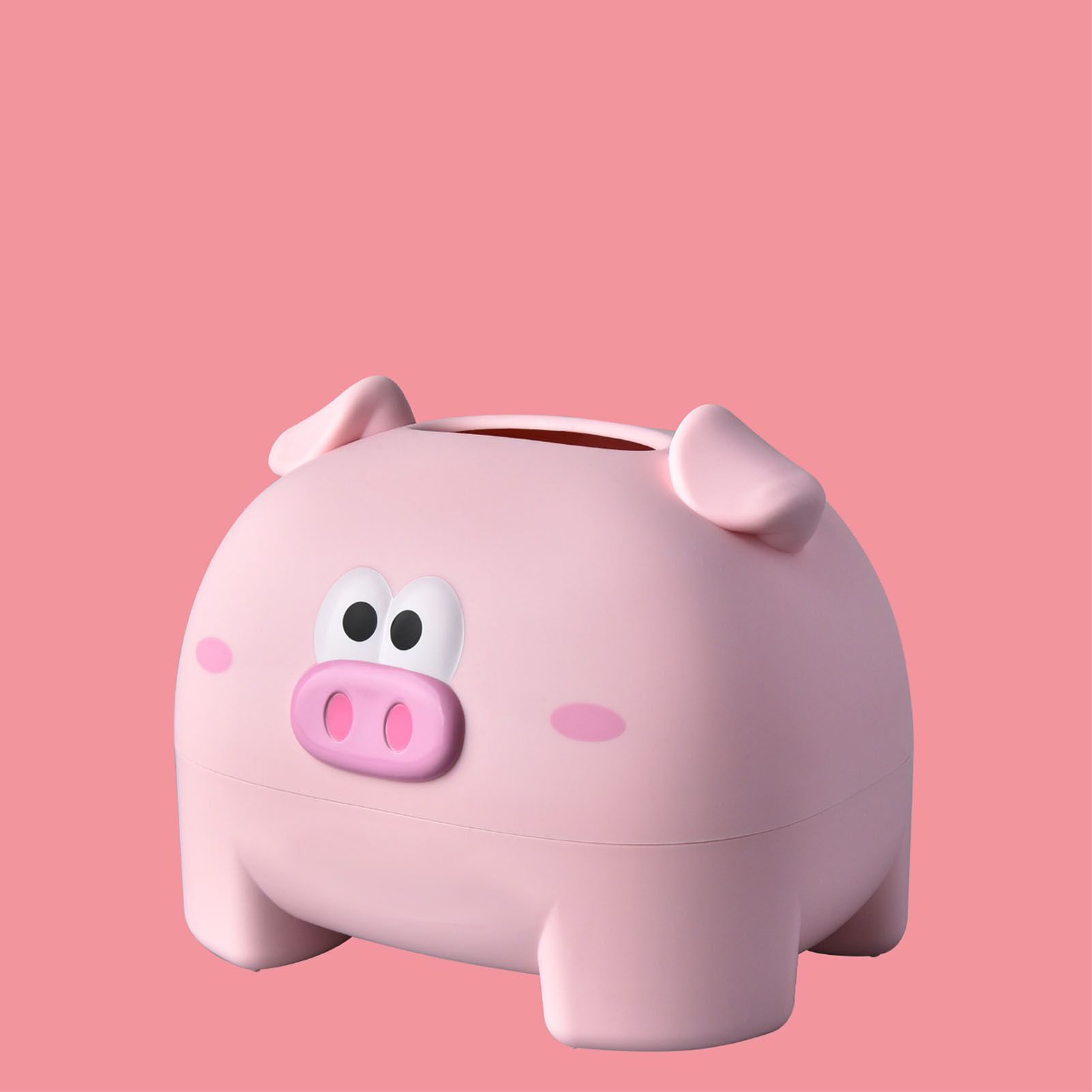 Cute Tissue Storage Box Pig Shaped Decorative Towel Napkin Container Case For Tabletop Pink - Image 5
