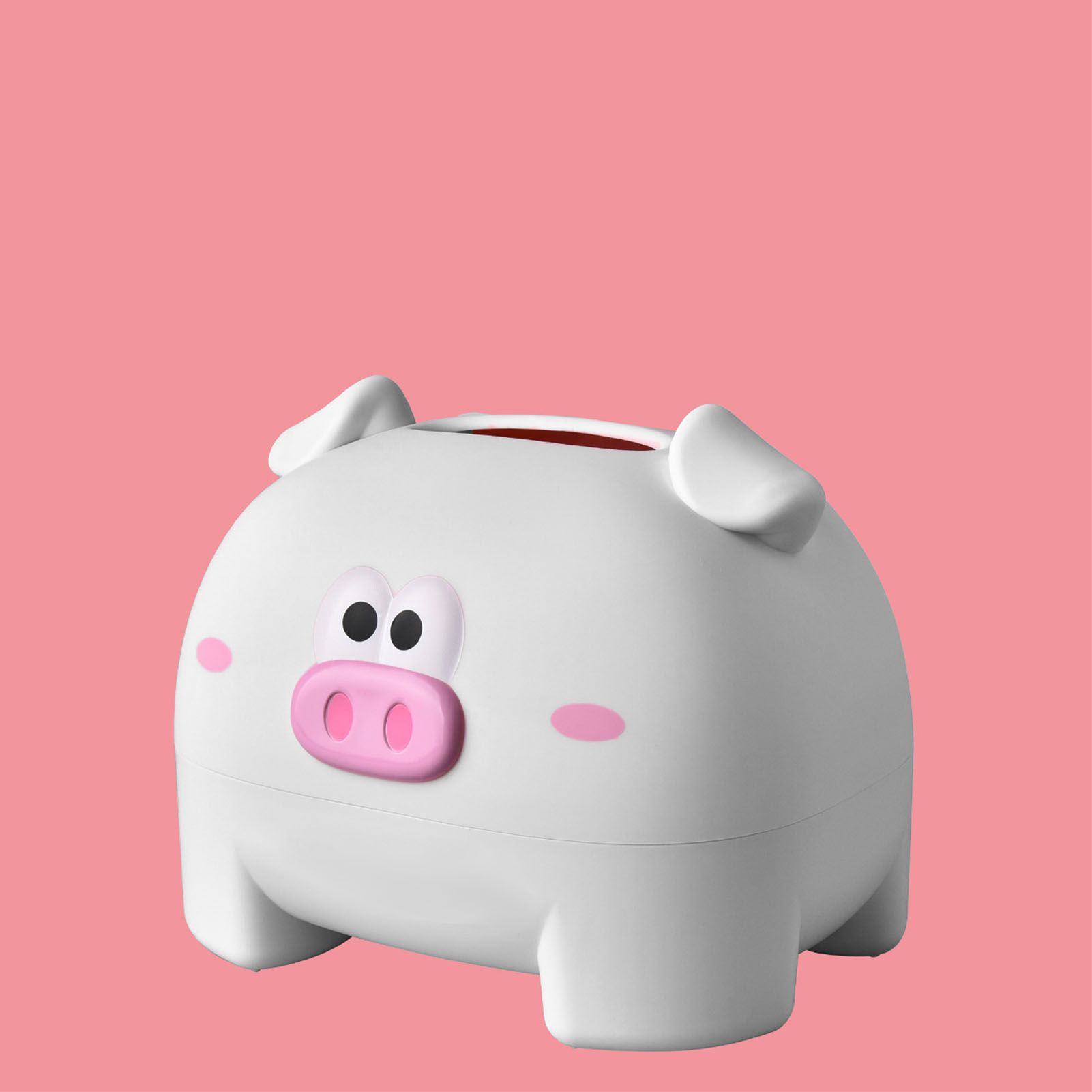 Cute Tissue Storage Box Pig Shaped Decorative Towel Napkin Container Case For Tabletop White - Image 6