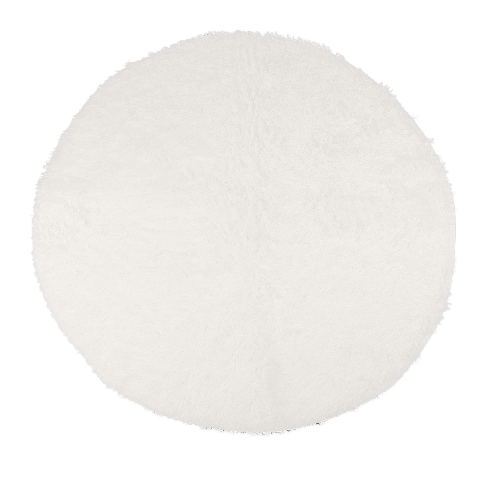 Round Plush Carpet Super Soft Fluffy Carpets Anti Skid Fuzzy Rug Modern Plush Area Rugs for Living Room Bedroom White - Image 1