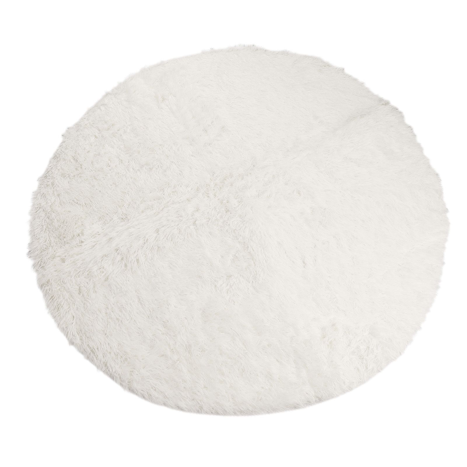 Round Plush Carpet Super Soft Fluffy Carpets Anti Skid Fuzzy Rug Modern Plush Area Rugs for Living Room Bedroom White - Image 2