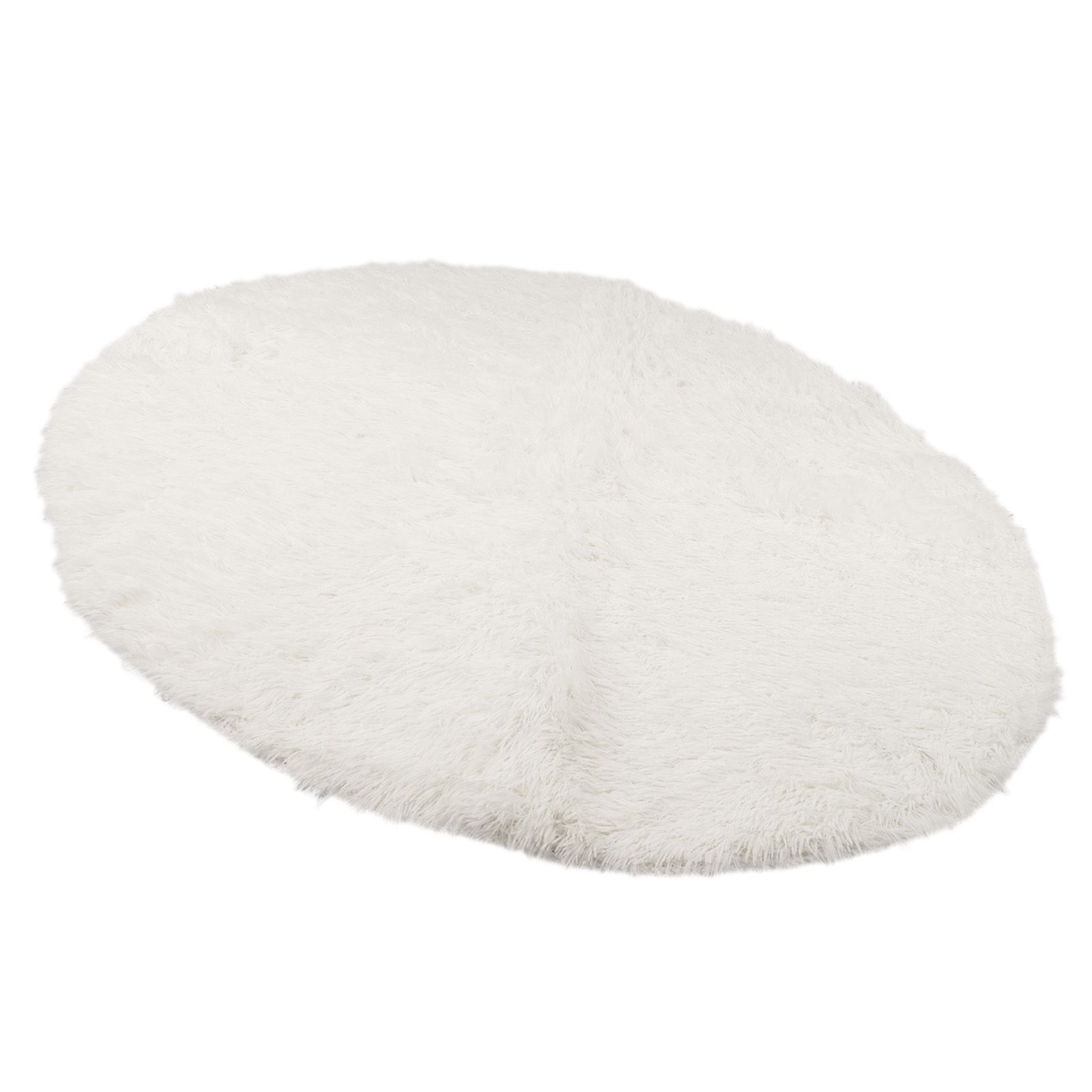 Round Plush Carpet Super Soft Fluffy Carpets Anti Skid Fuzzy Rug Modern Plush Area Rugs for Living Room Bedroom White - Image 3