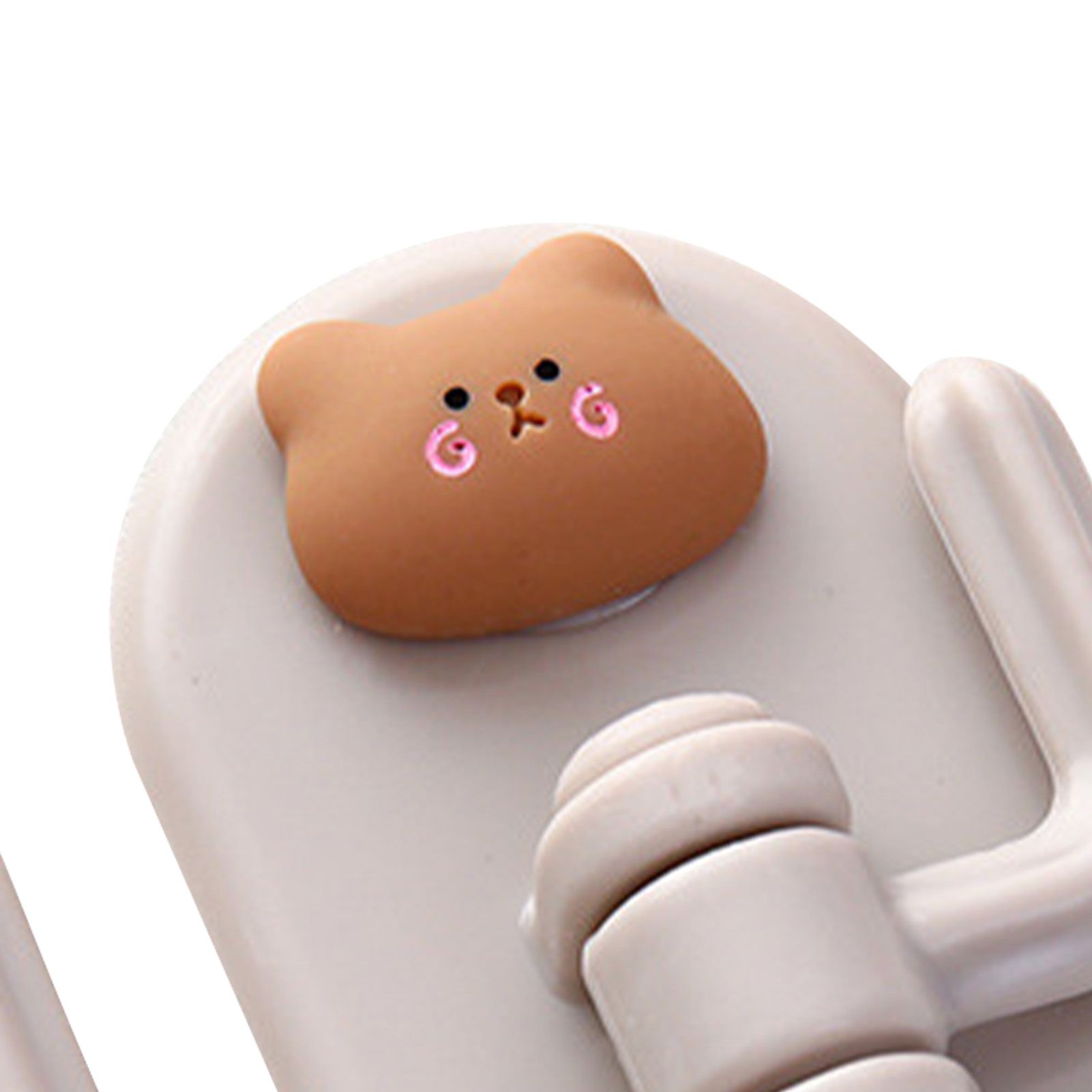 Self Adhesive Hanger Punch Free Rotating 3 Hooks Cute Animal Wall Door Holder for Keys Bear - Image 7