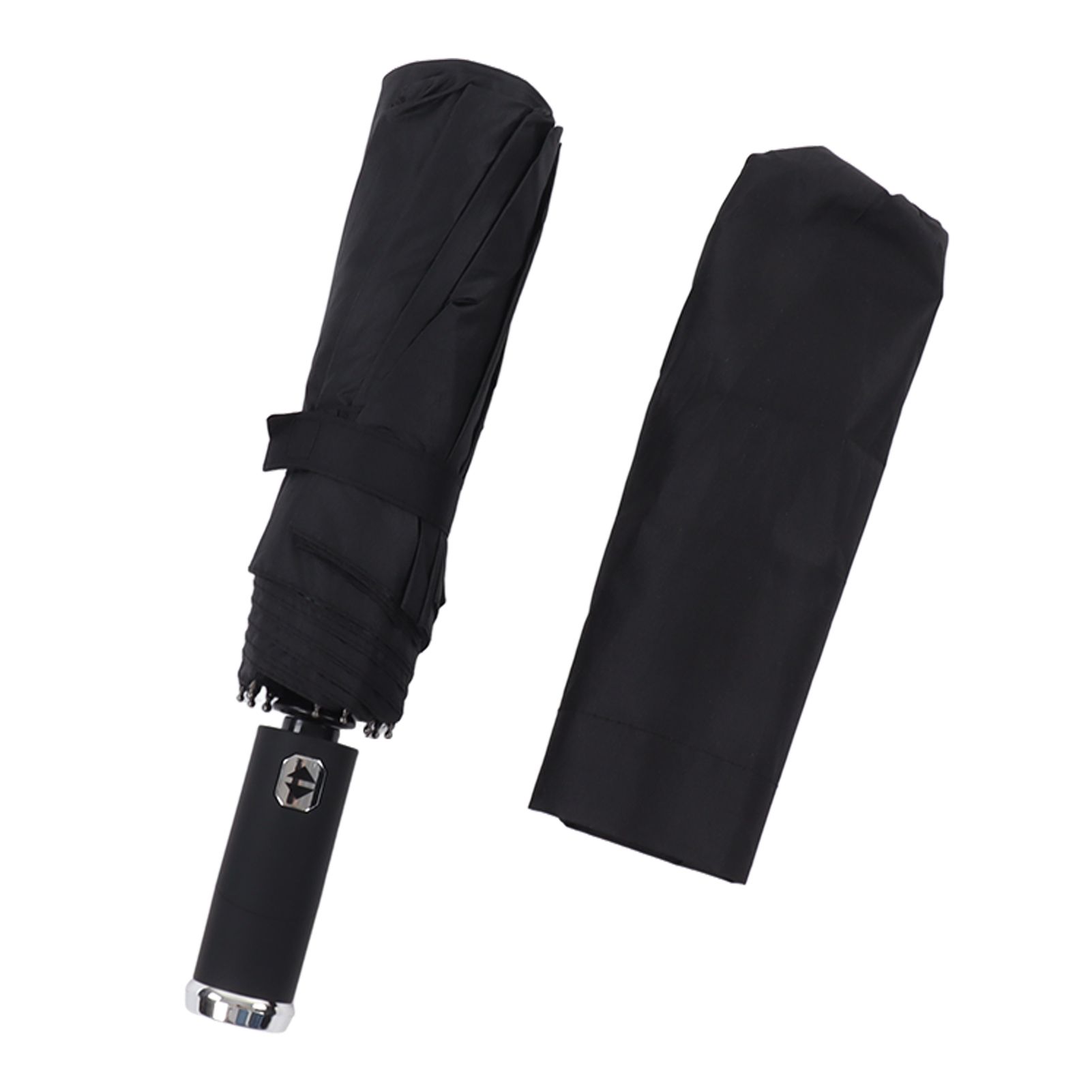 Automatic Umbrella 10 Ribs Windproof Sun Protection Dual Use Travel Umbrella with LED Torch for Outdoor Travel Business - Image 2
