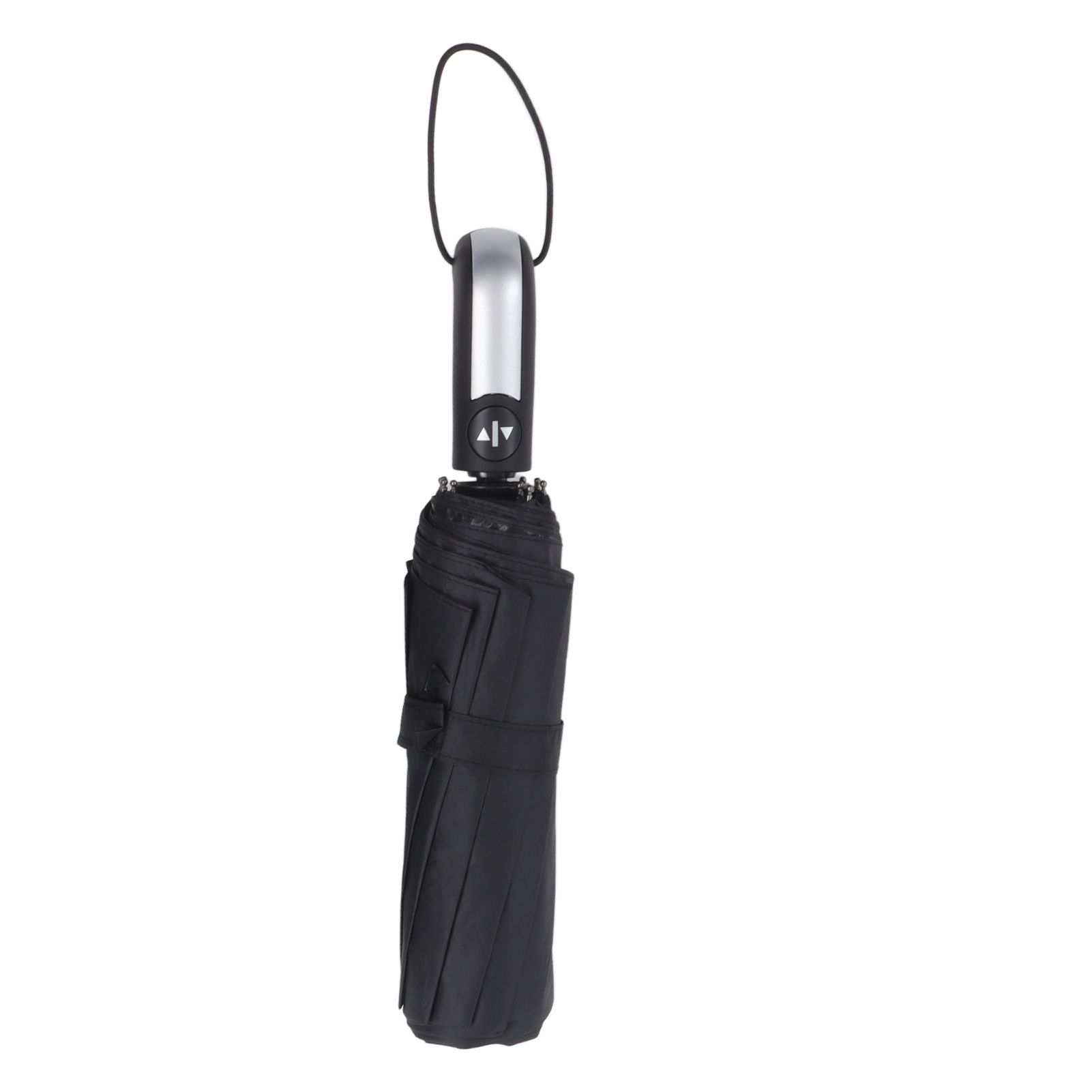 Automatic Umbrella Windproof Comfortable Grip Portable Folding Umbrella for Rain and Sun Black - Image 2