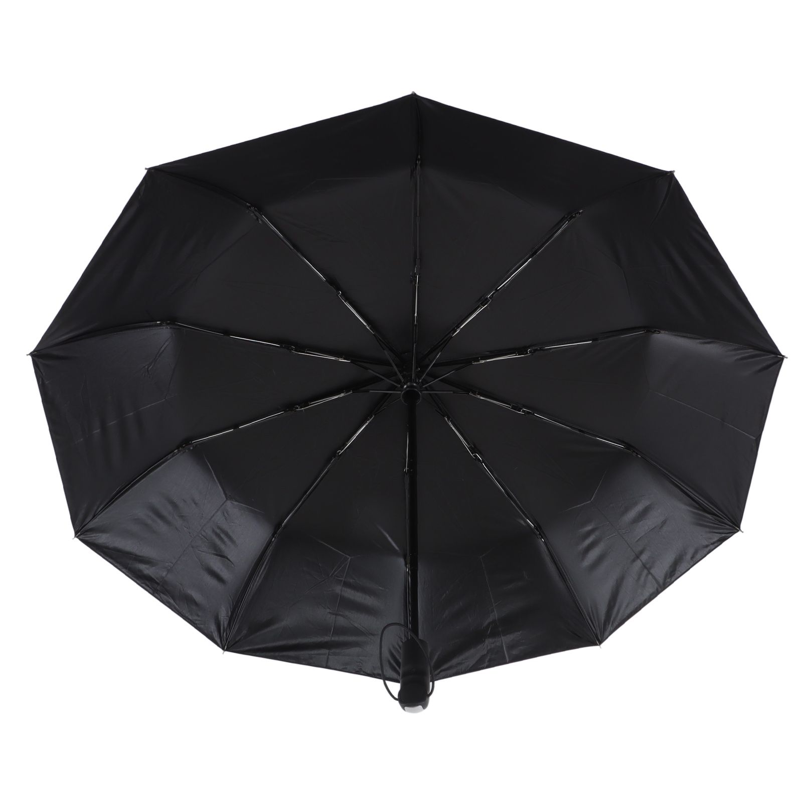 Automatic Umbrella Windproof Comfortable Grip Portable Folding Umbrella for Rain and Sun Black - Image 3