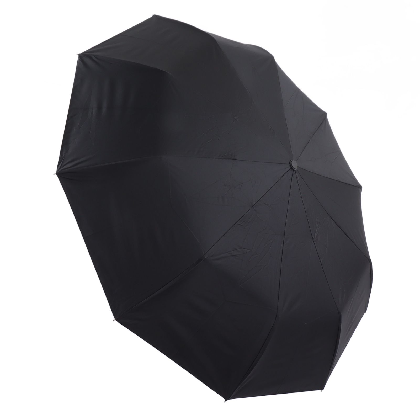 Automatic Umbrella Windproof Comfortable Grip Portable Folding Umbrella for Rain and Sun Black - Image 4