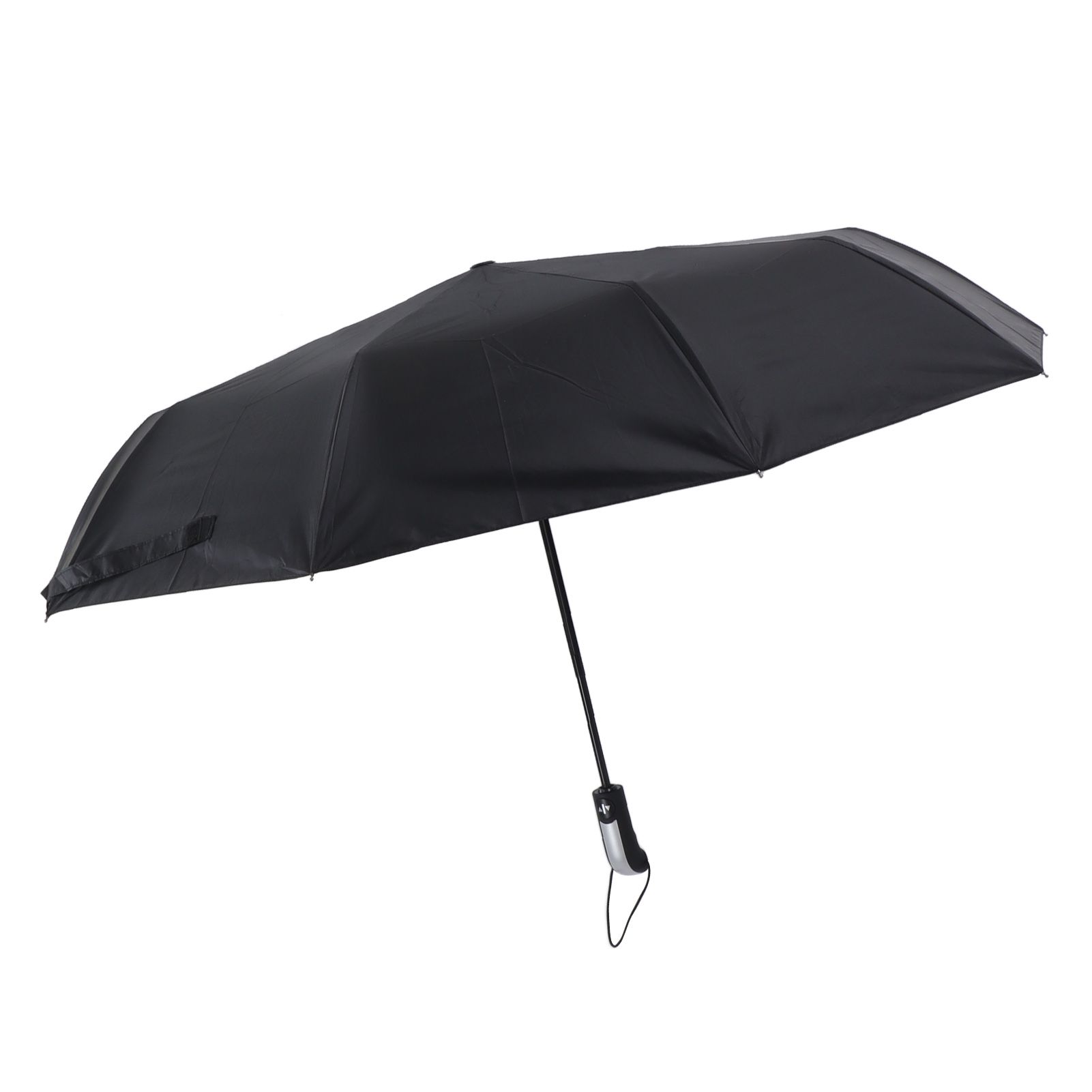 Automatic Umbrella Windproof Comfortable Grip Portable Folding Umbrella for Rain and Sun Black - Image 5