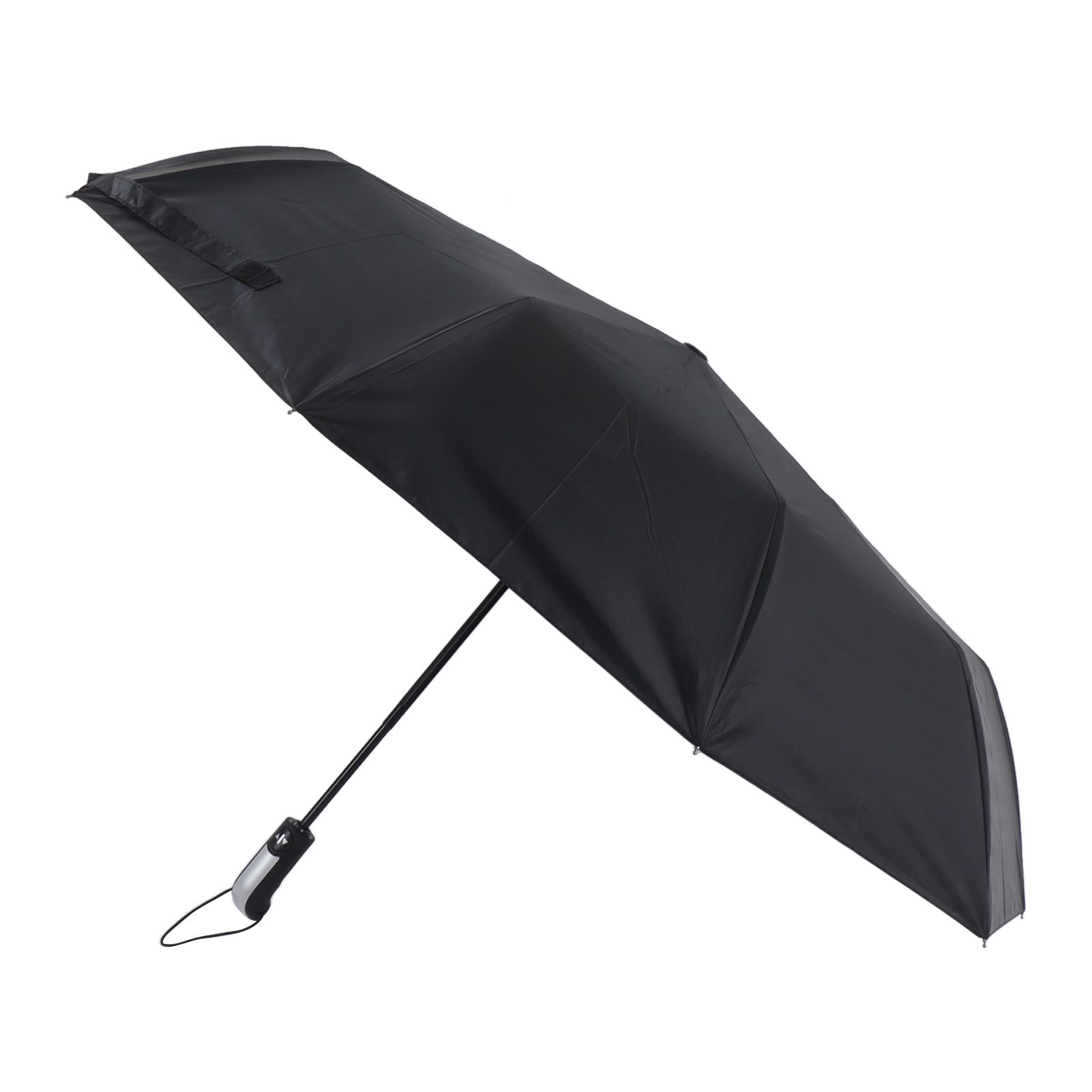 Automatic Umbrella Windproof Comfortable Grip Portable Folding Umbrella for Rain and Sun Black - Image 6