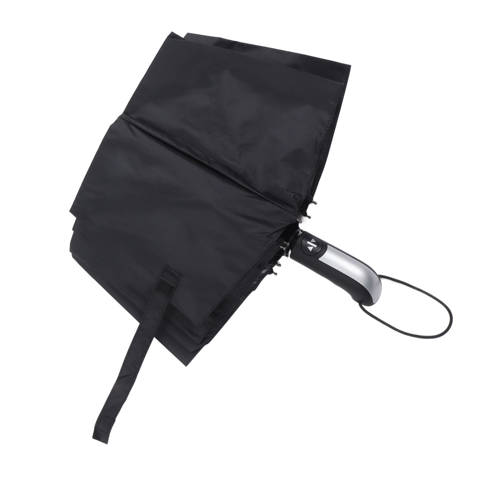 Automatic Umbrella Windproof Comfortable Grip Portable Folding Umbrella for Rain and Sun Black - Image 8
