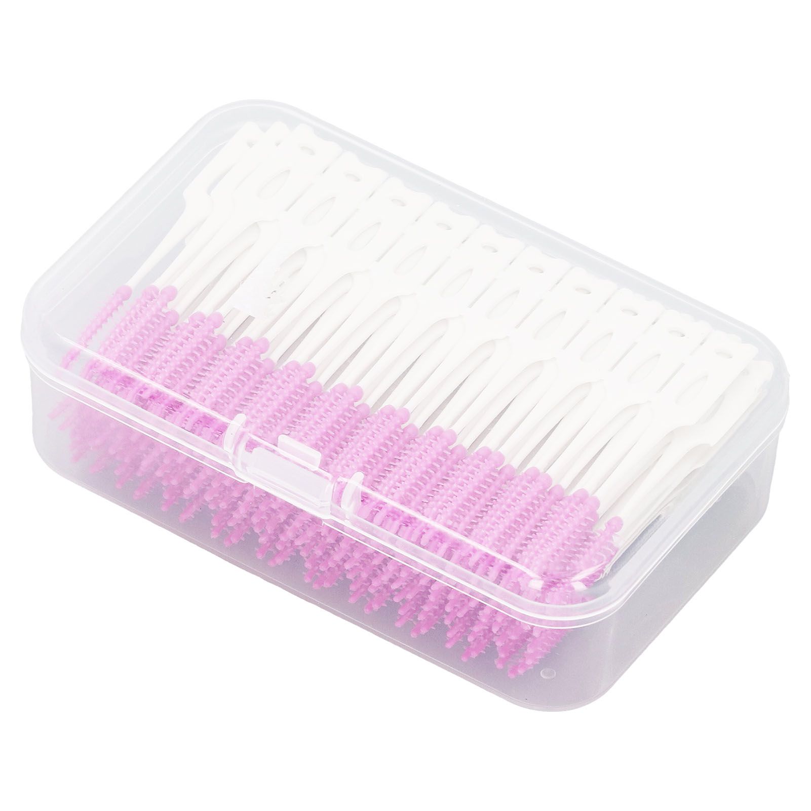 200Pcs Interdental Brush Disposable Soft Silicone Dental Cleaning Floss Toothpicks for Oral Care Purple - Image 3