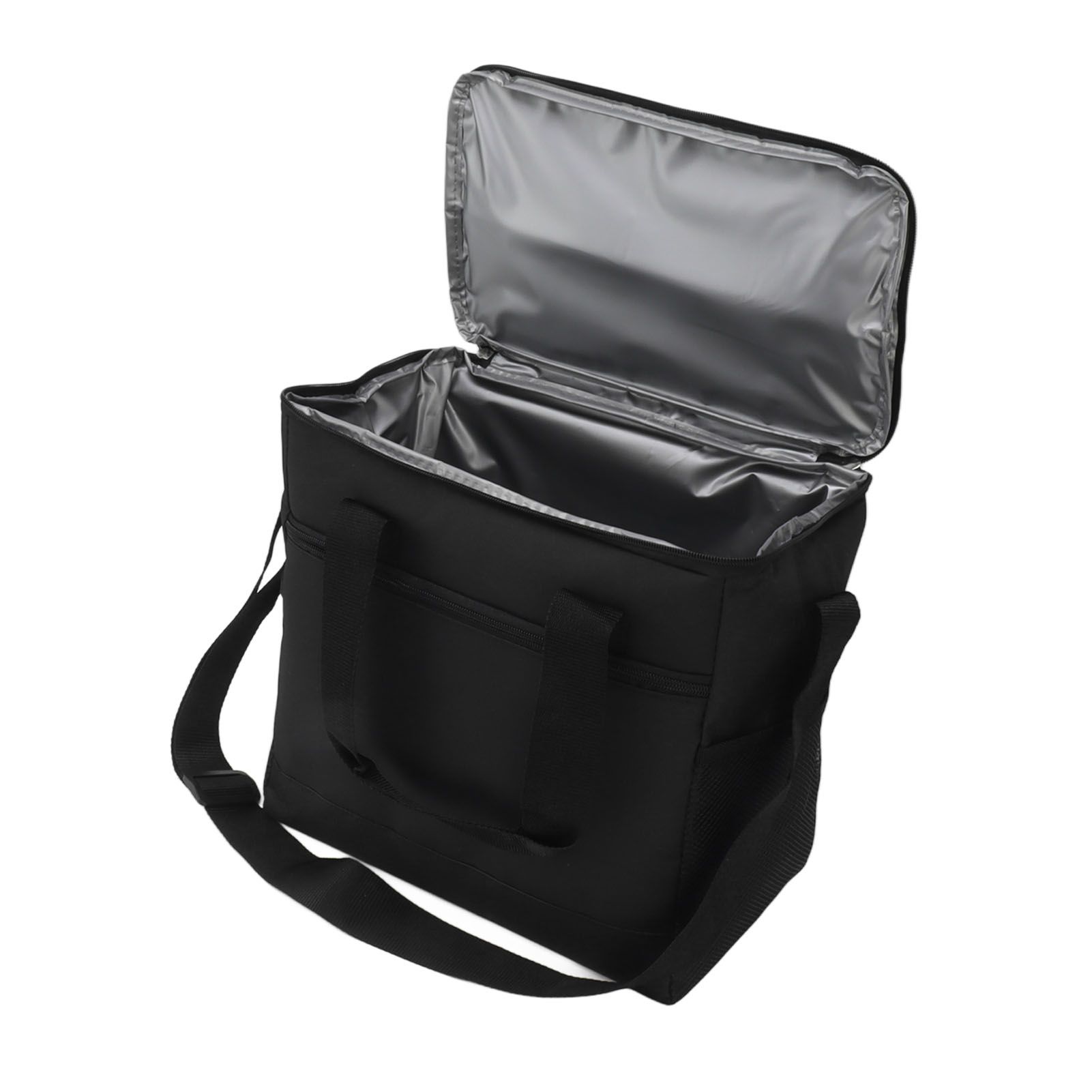 Collapsible Cooler Bag 15L Large Capcity Insulated Leakproof Heat Preservation Food Bag for Beach Picnics Camping Barbecues Black - Image 5