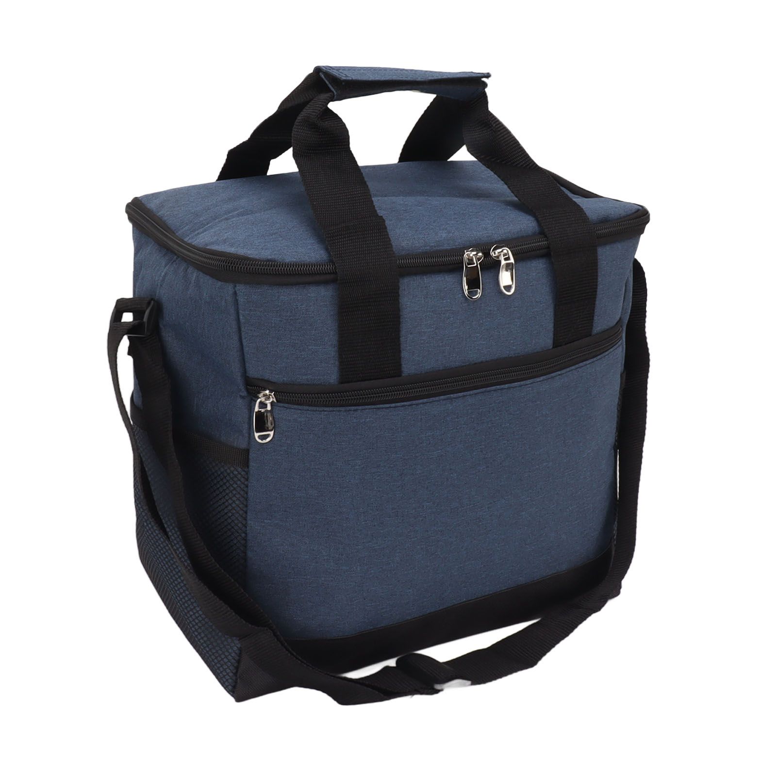 Collapsible Cooler Bag 15L Large Capcity Insulated Leakproof Heat Preservation Food Bag for Beach Picnics Camping Barbecues Blue - Image 2