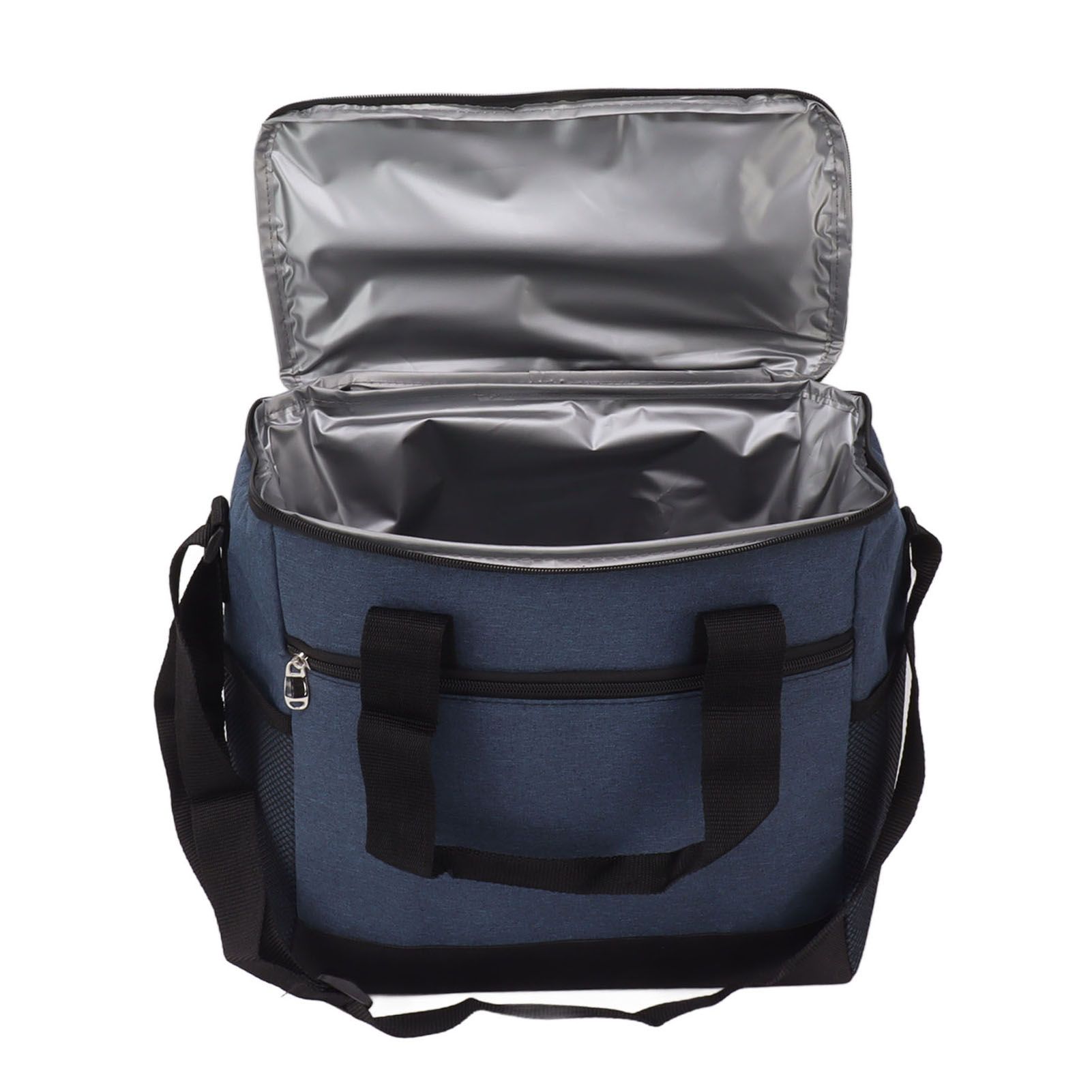 Collapsible Cooler Bag 15L Large Capcity Insulated Leakproof Heat Preservation Food Bag for Beach Picnics Camping Barbecues Blue - Image 5