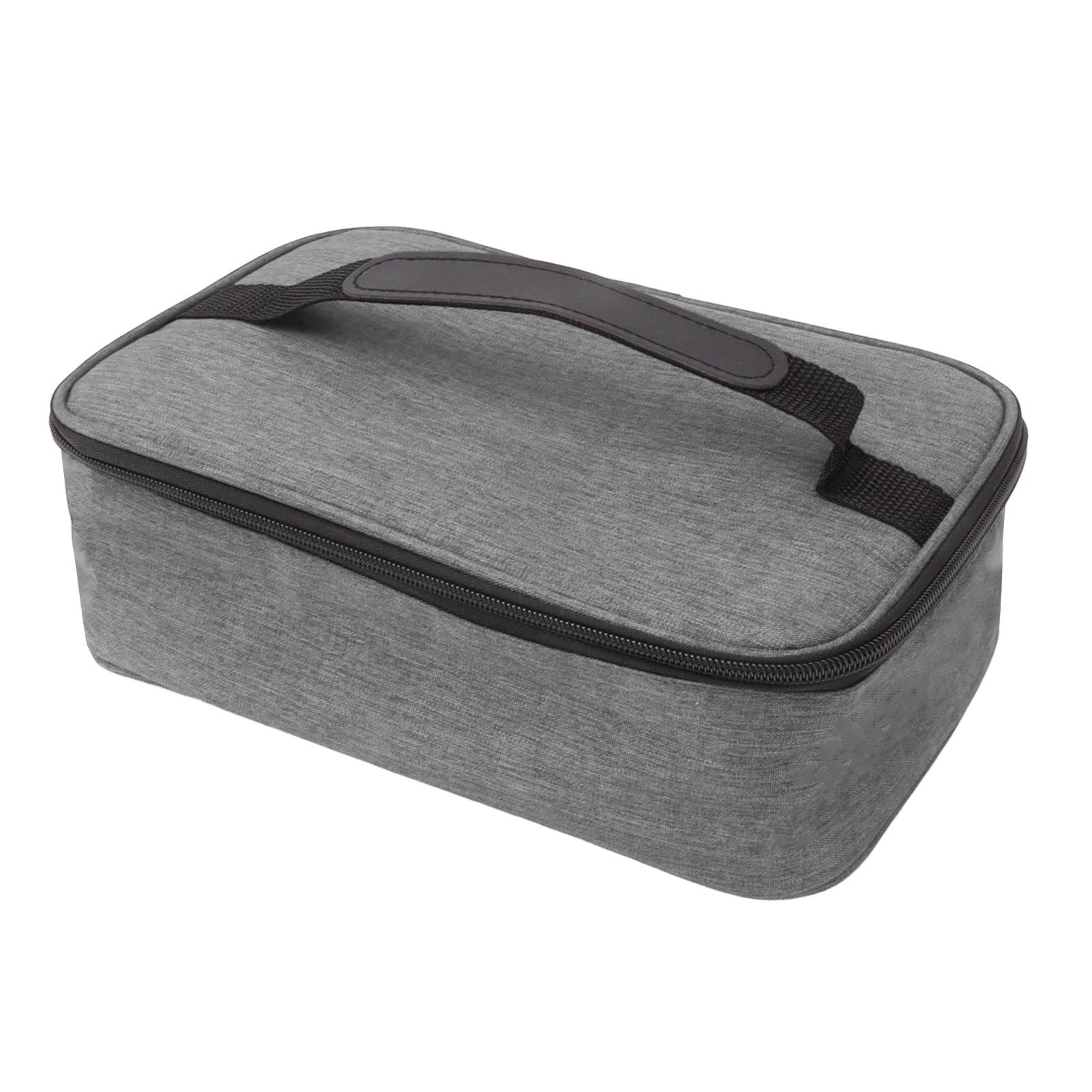 Lunch Bag 3.2L Large Capacity Leakproof Oxford Fabric Portable Handle Insulated Lunch Bag for Office School Outing Grey - Image 4