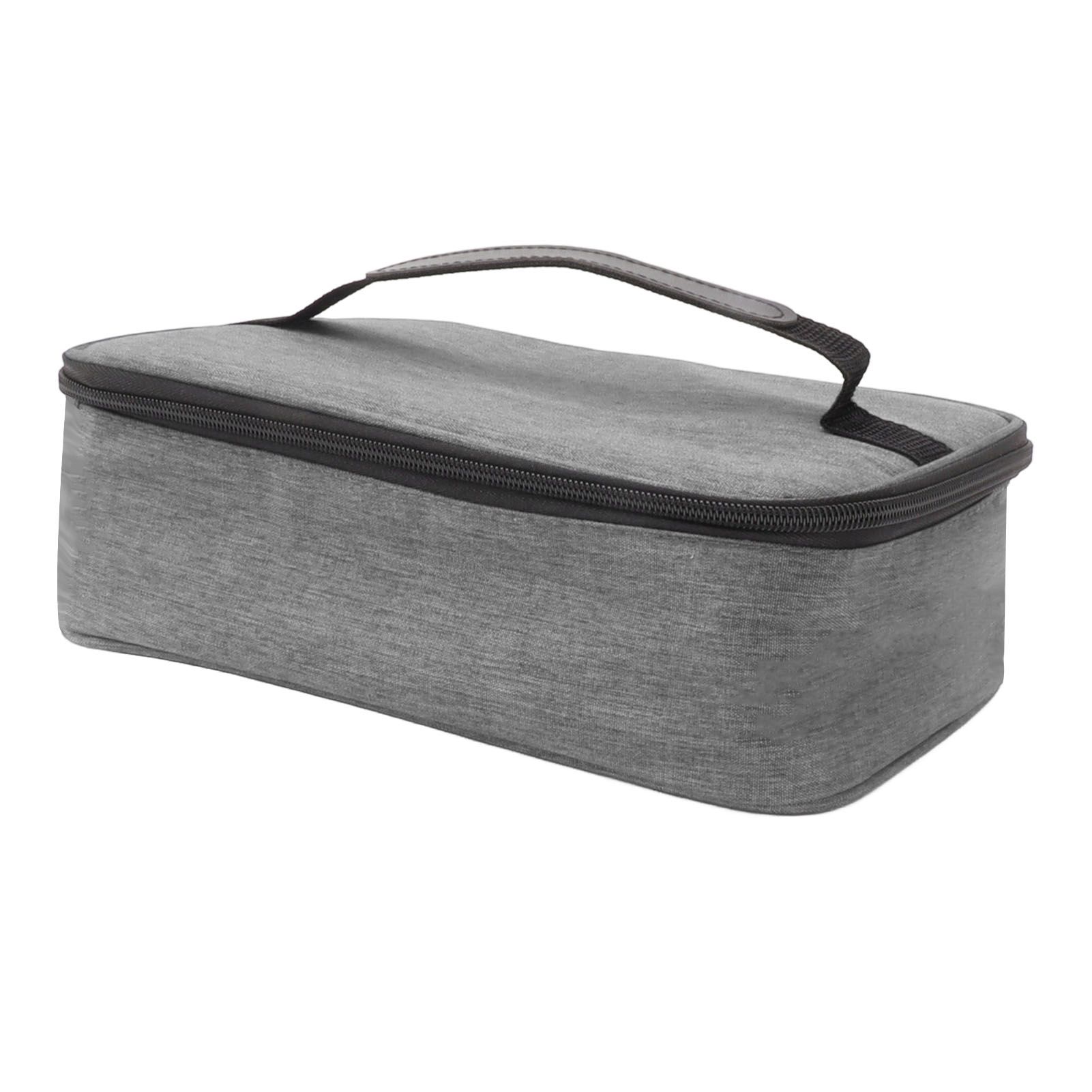 Lunch Bag 3.2L Large Capacity Leakproof Oxford Fabric Portable Handle Insulated Lunch Bag for Office School Outing Grey - Image 5