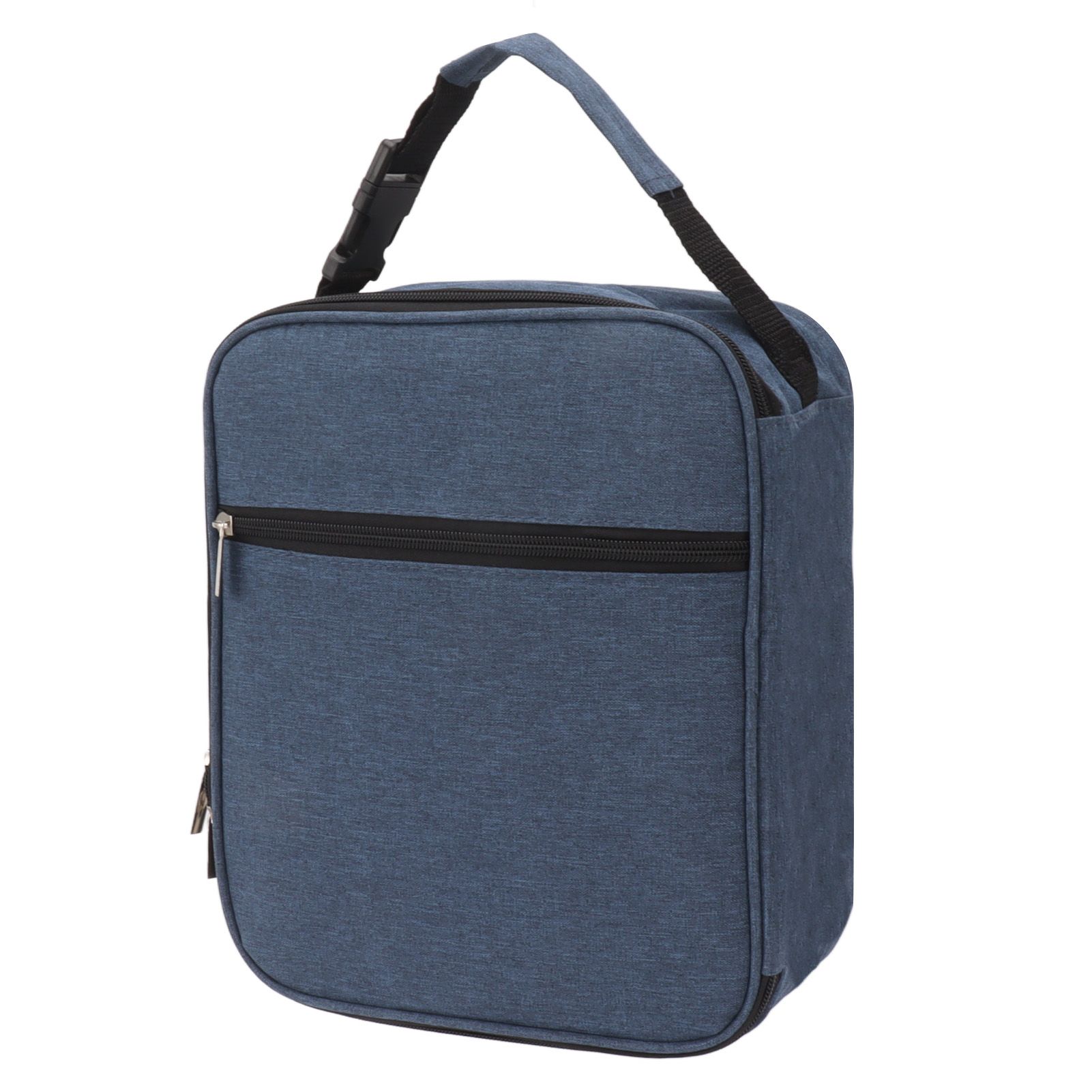 Insulated Lunch Bag 6L Oxford Fabric Leakproof Lining Portable Handle Zippered Lunch Bag for Outdoor Camping Beach Navy Blue - Image 1