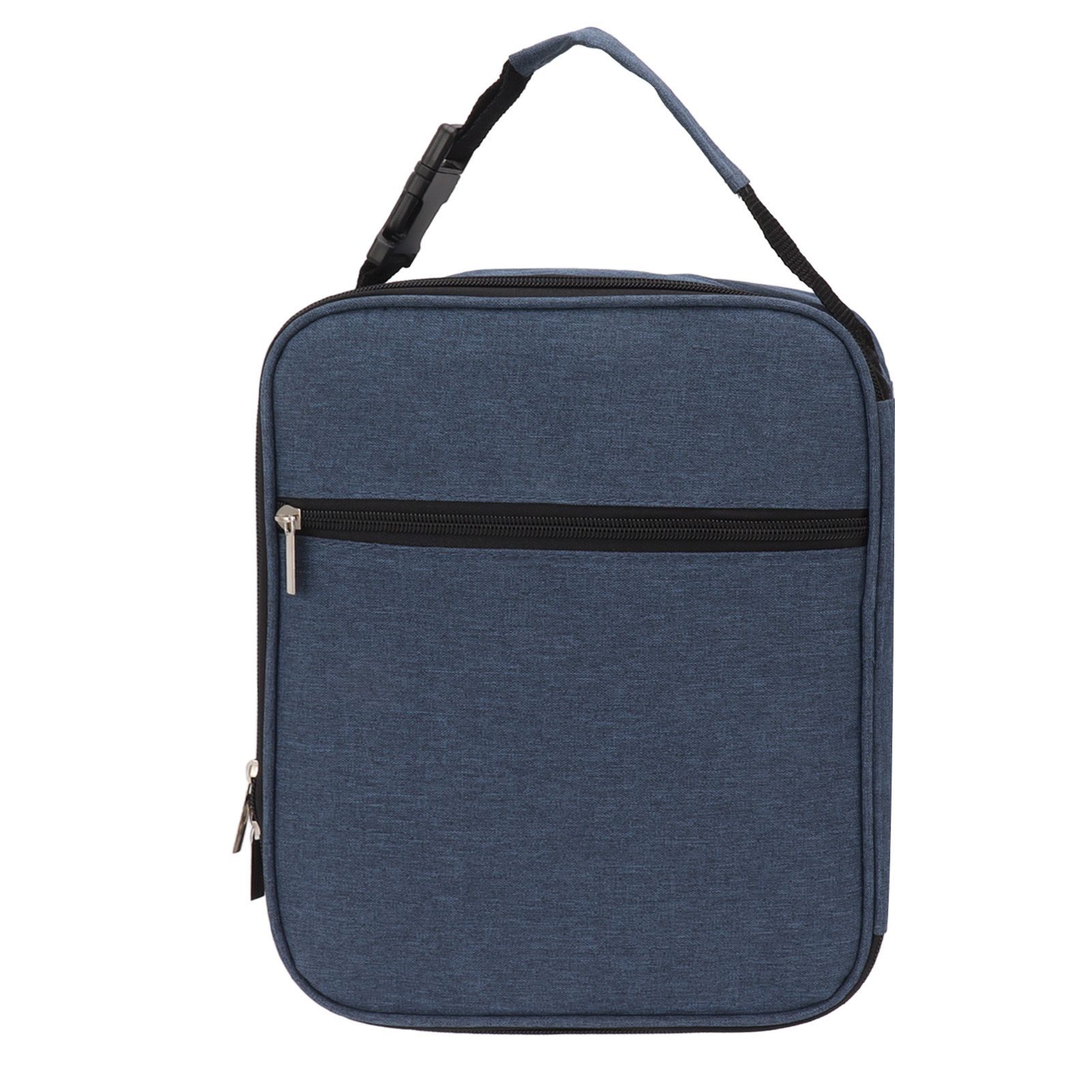 Insulated Lunch Bag 6L Oxford Fabric Leakproof Lining Portable Handle Zippered Lunch Bag for Outdoor Camping Beach Navy Blue - Image 2