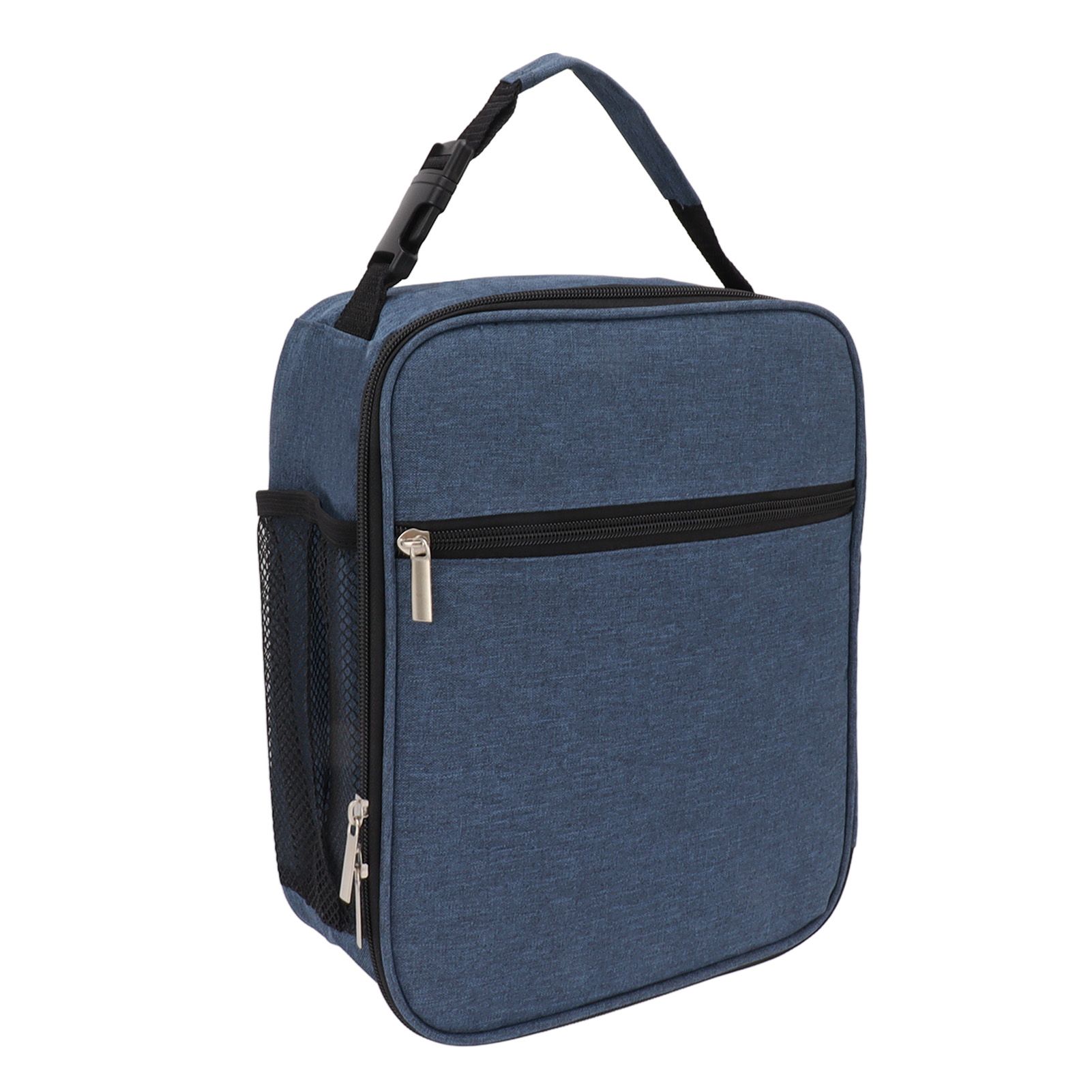 Insulated Lunch Bag 6L Oxford Fabric Leakproof Lining Portable Handle Zippered Lunch Bag for Outdoor Camping Beach Navy Blue - Image 3