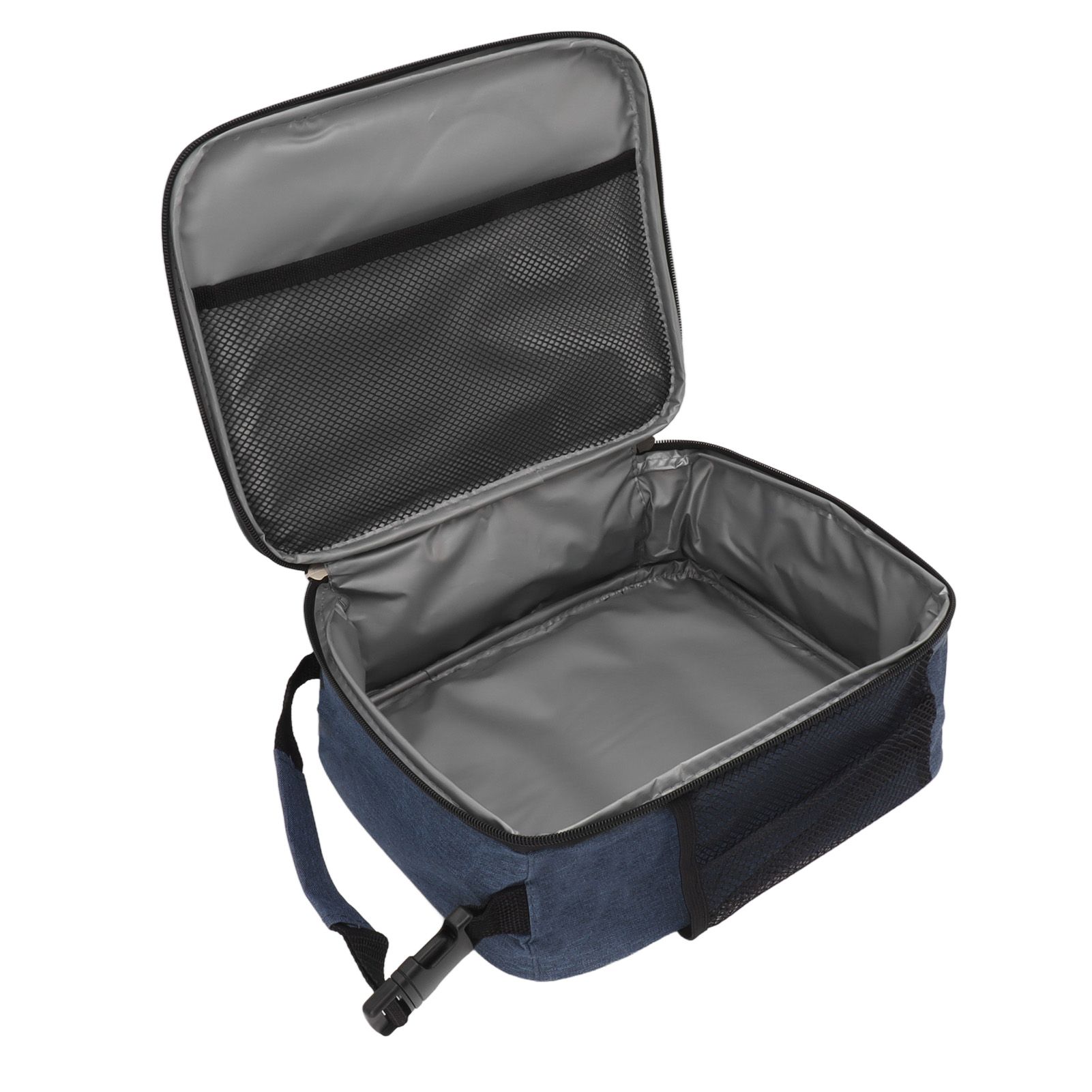 Insulated Lunch Bag 6L Oxford Fabric Leakproof Lining Portable Handle Zippered Lunch Bag for Outdoor Camping Beach Navy Blue - Image 6