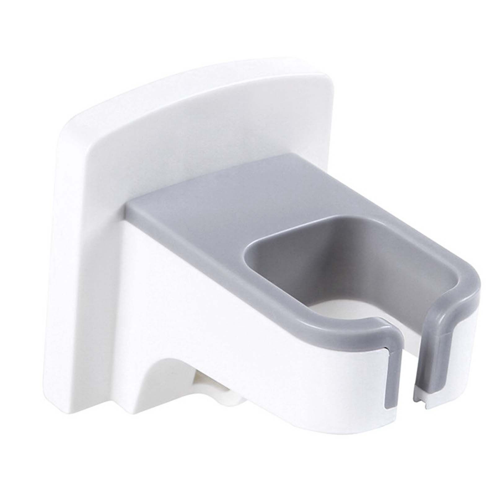 Wall Mounted Hair Dryer Holder Punch Free Self Adhesive Blow Dryer Holder for Bathroom Washroom White - Image 1