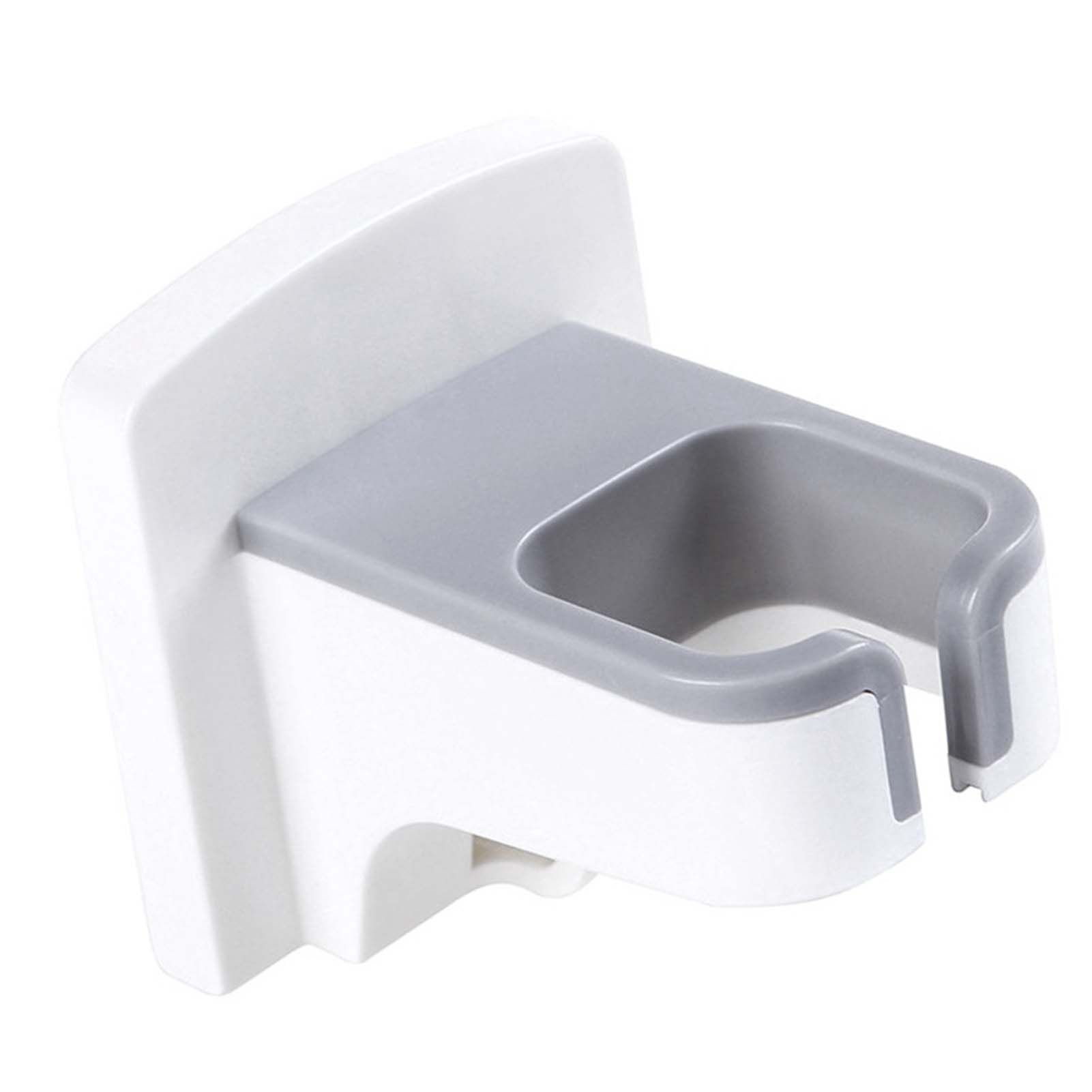 Wall Mounted Hair Dryer Holder Punch Free Self Adhesive Blow Dryer Holder for Bathroom Washroom White - Image 2
