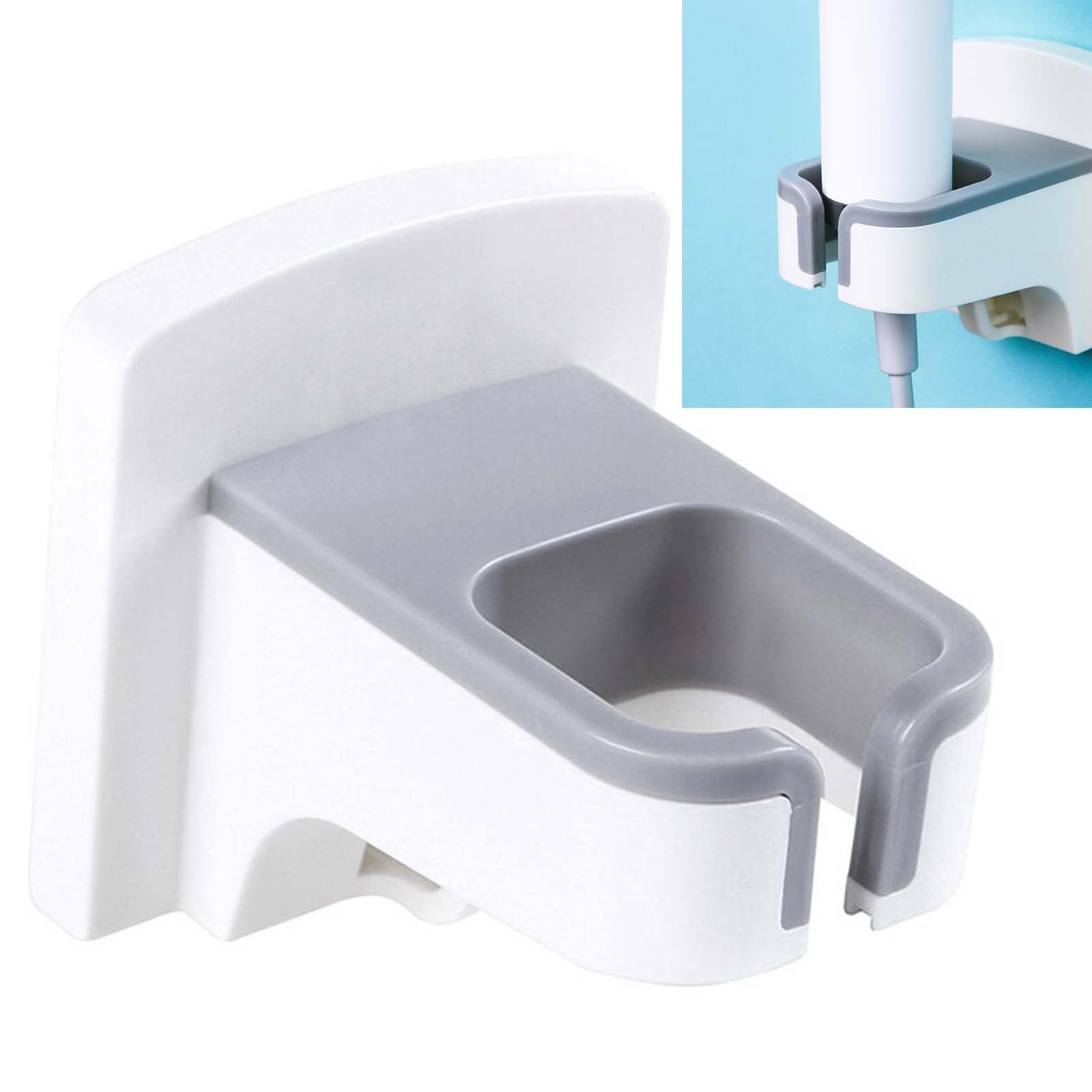 Wall Mounted Hair Dryer Holder Punch Free Self Adhesive Blow Dryer Holder for Bathroom Washroom White - Image 6