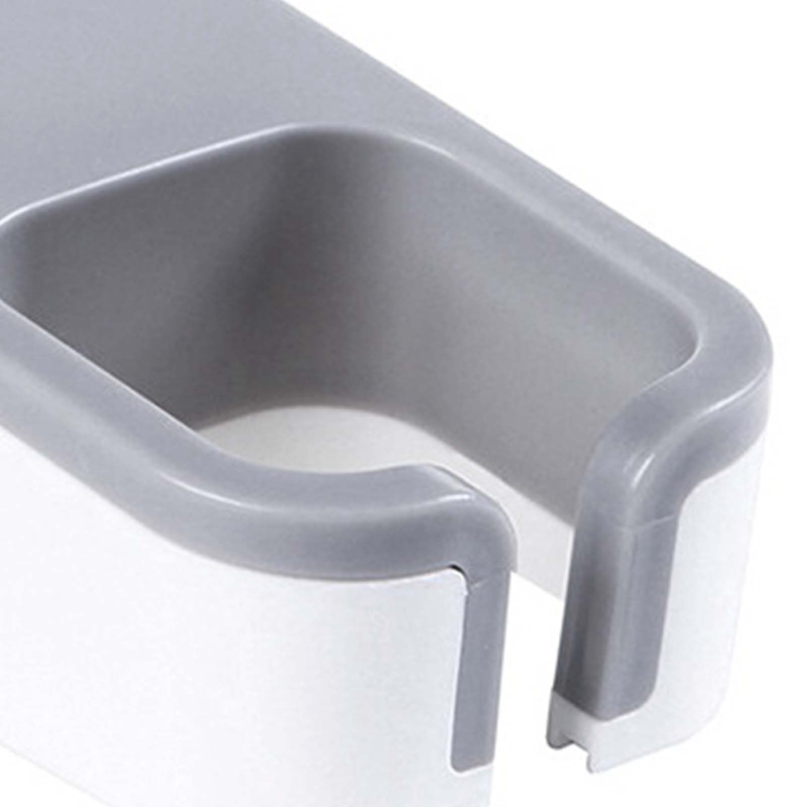 Wall Mounted Hair Dryer Holder Punch Free Self Adhesive Blow Dryer Holder for Bathroom Washroom White - Image 8