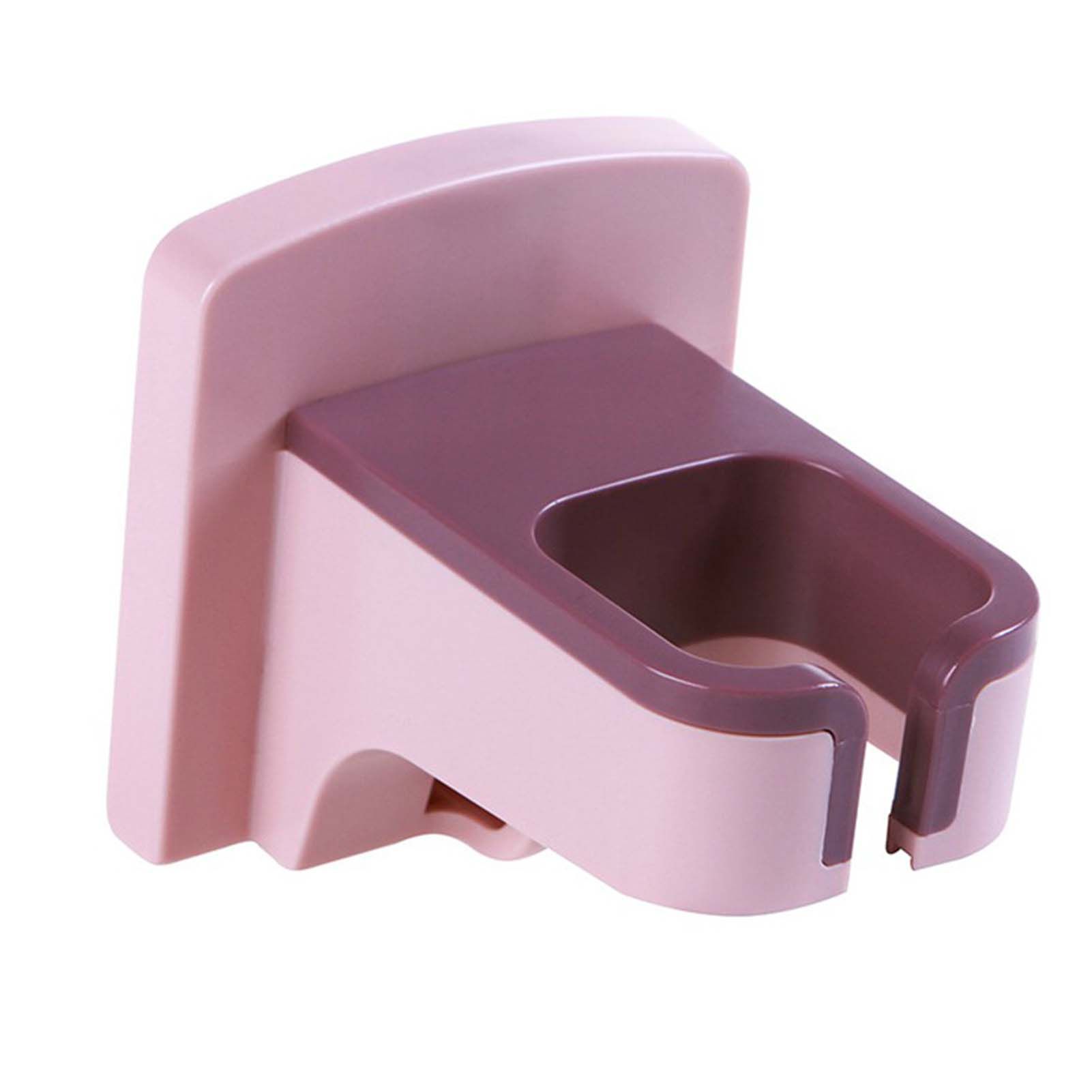Wall Mounted Hair Dryer Holder Punch Free Self Adhesive Blow Dryer Holder for Bathroom Washroom Pink - Image 1