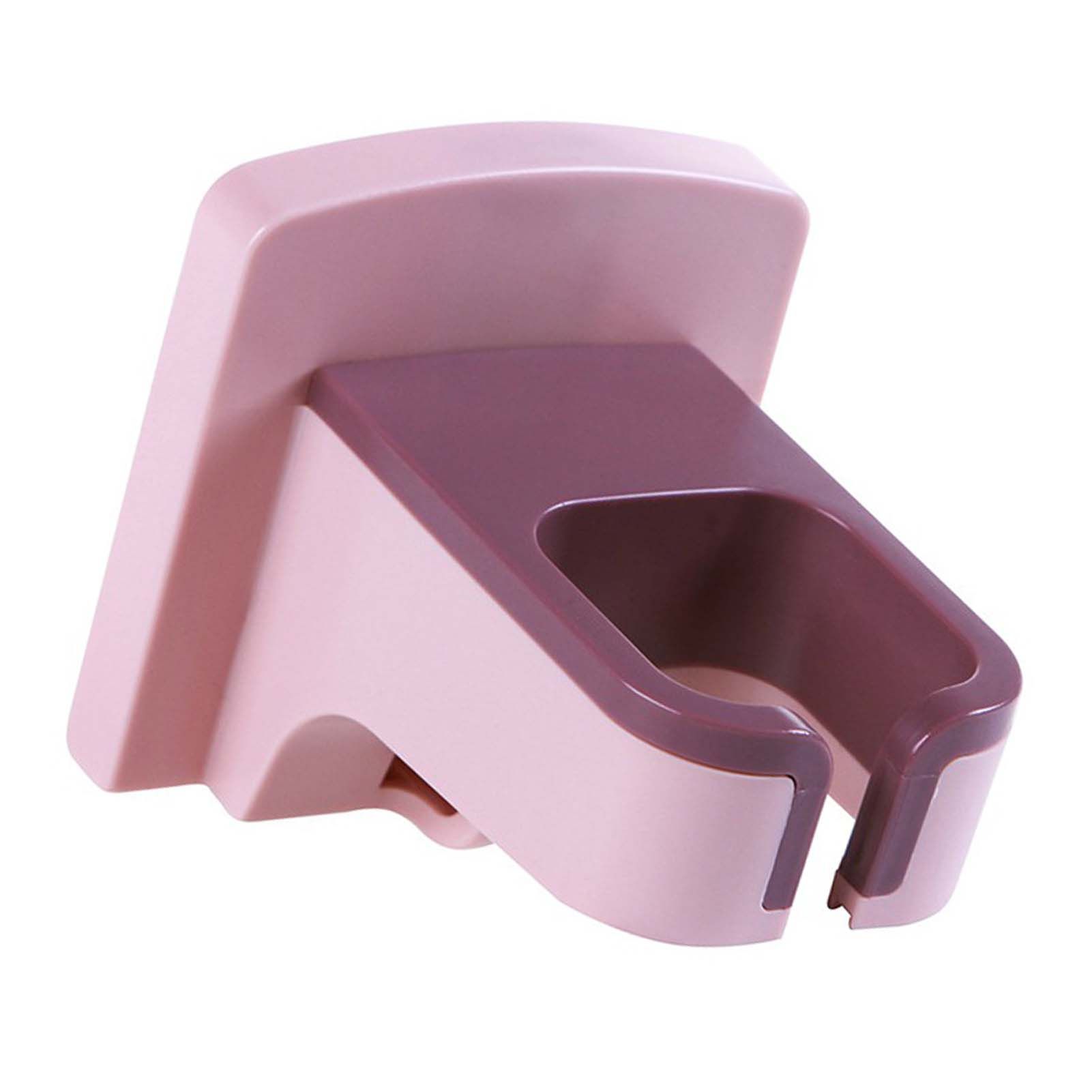 Wall Mounted Hair Dryer Holder Punch Free Self Adhesive Blow Dryer Holder for Bathroom Washroom Pink - Image 2